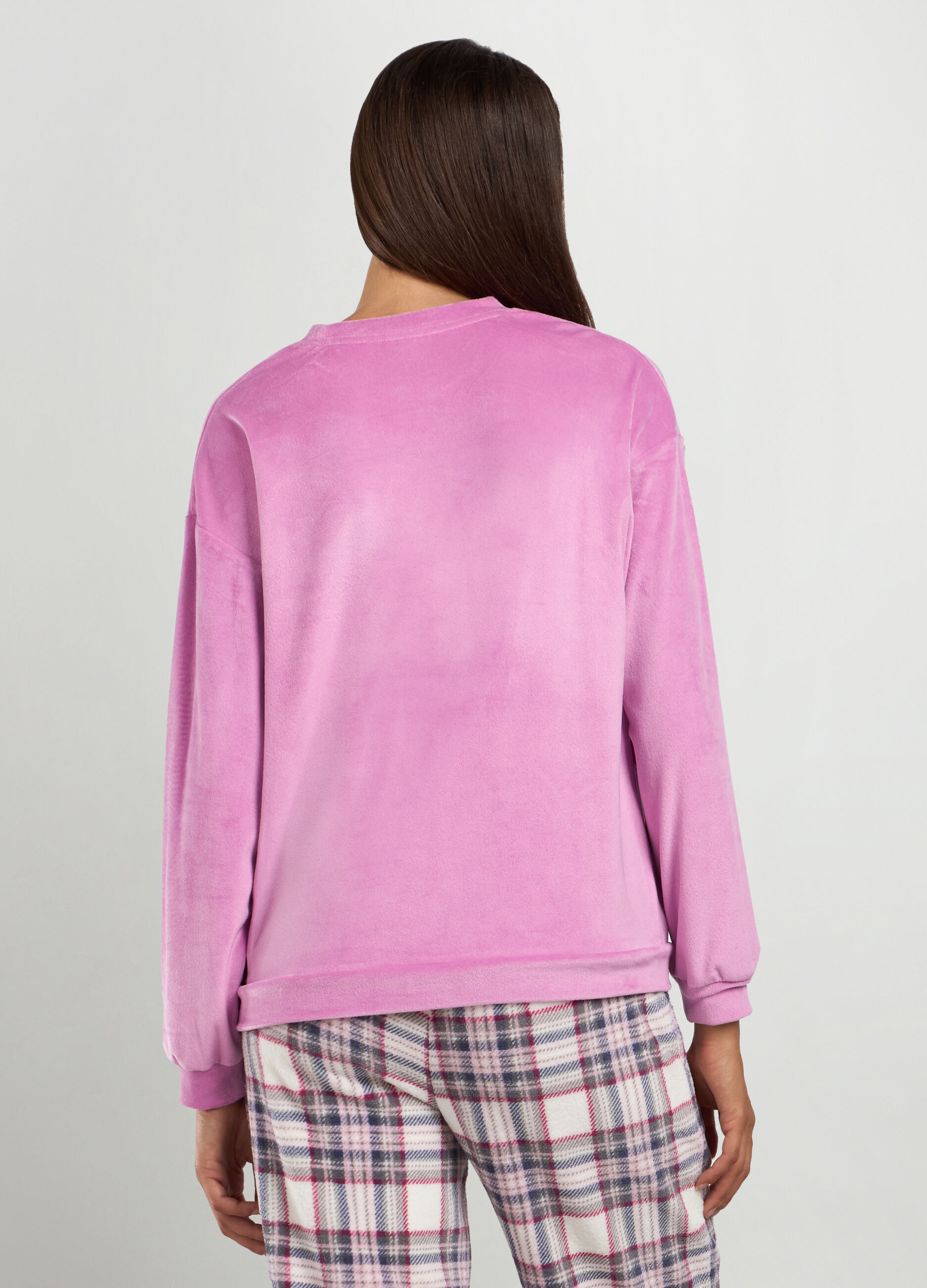 T-shirt velour donna_1