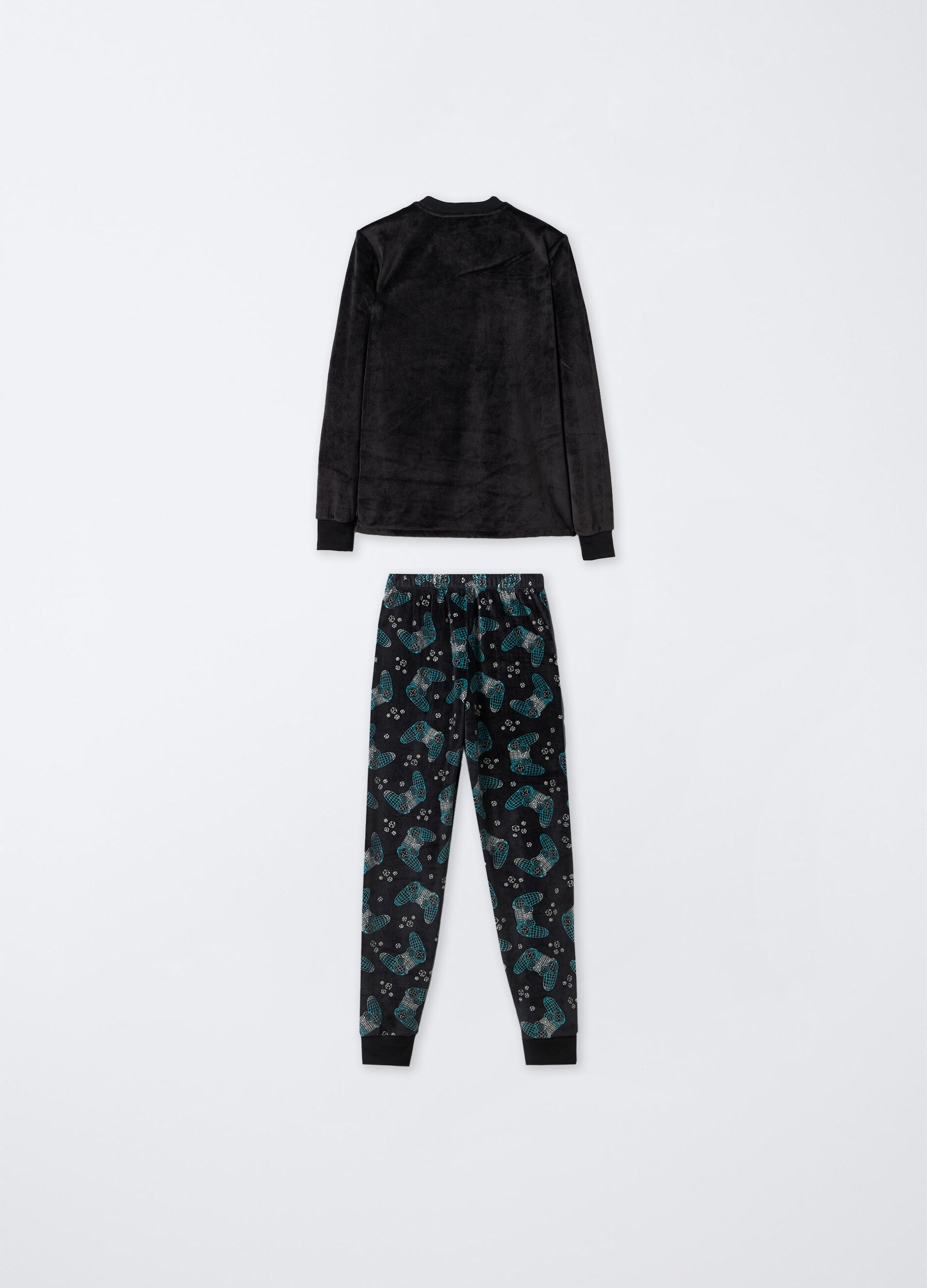 Set pigiama lungo in ciniglia stretch ragazzo_1