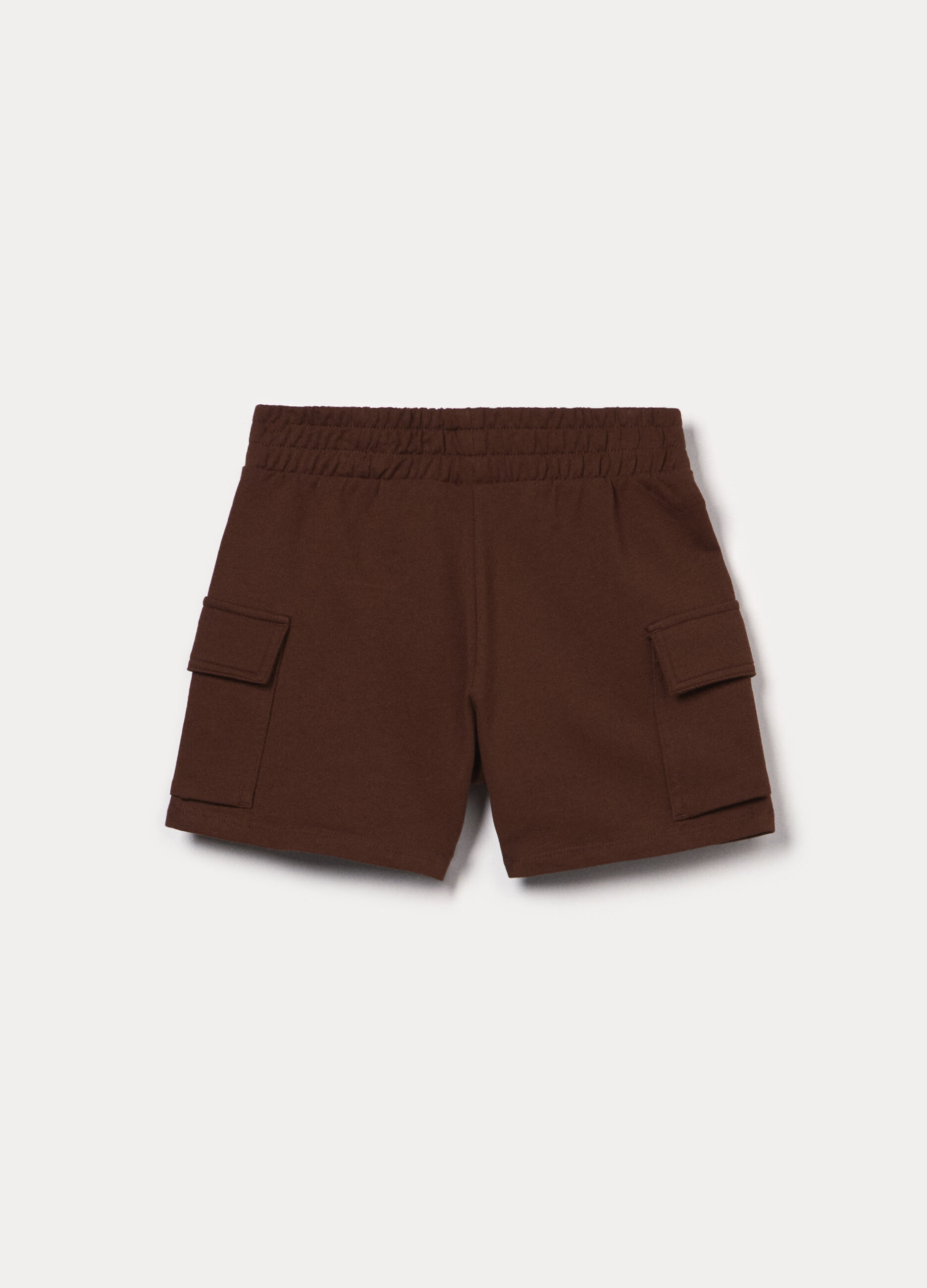 Shorts cargo in french terry di puro cotone ragazza_1