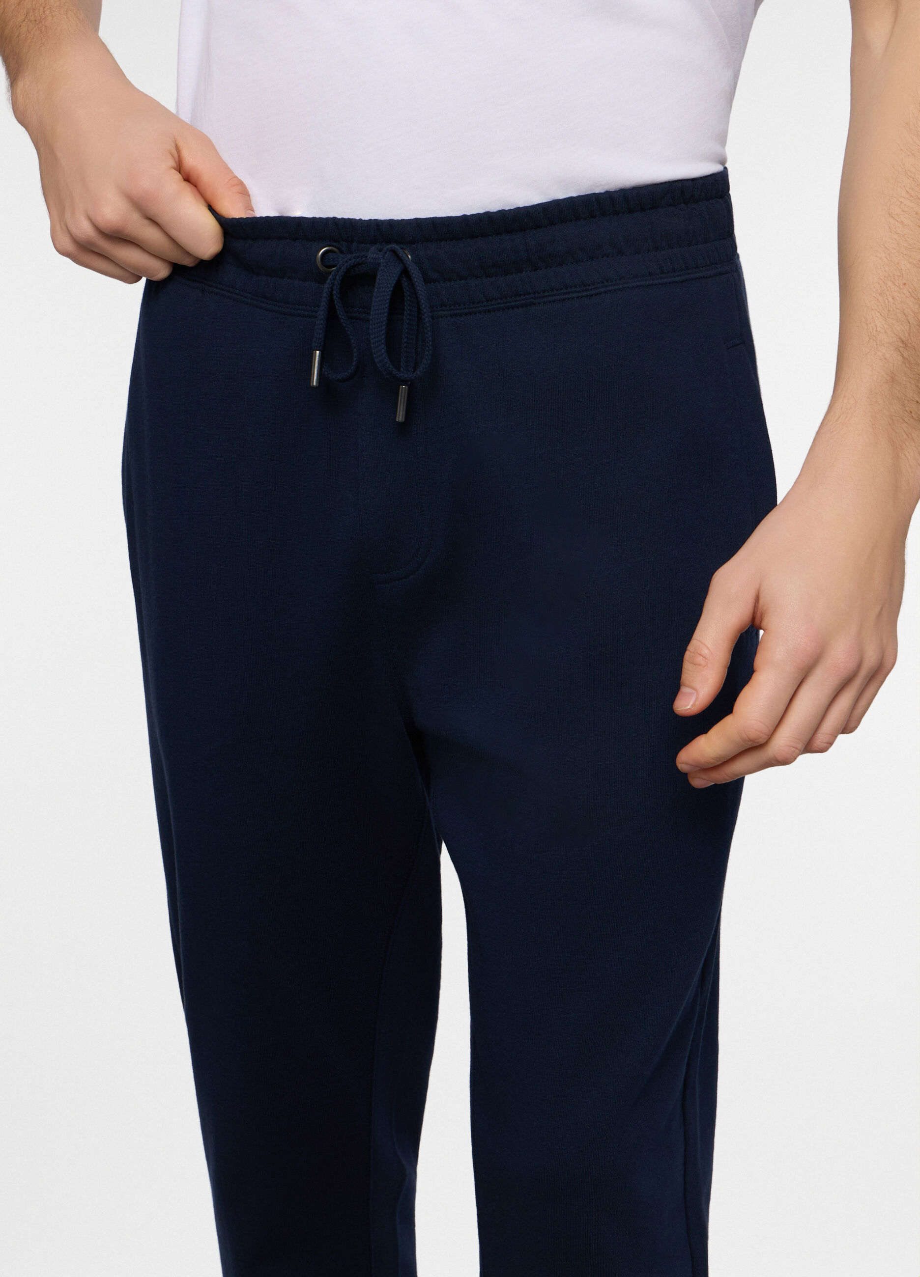 Jogger con elastico in cotone uomo_2