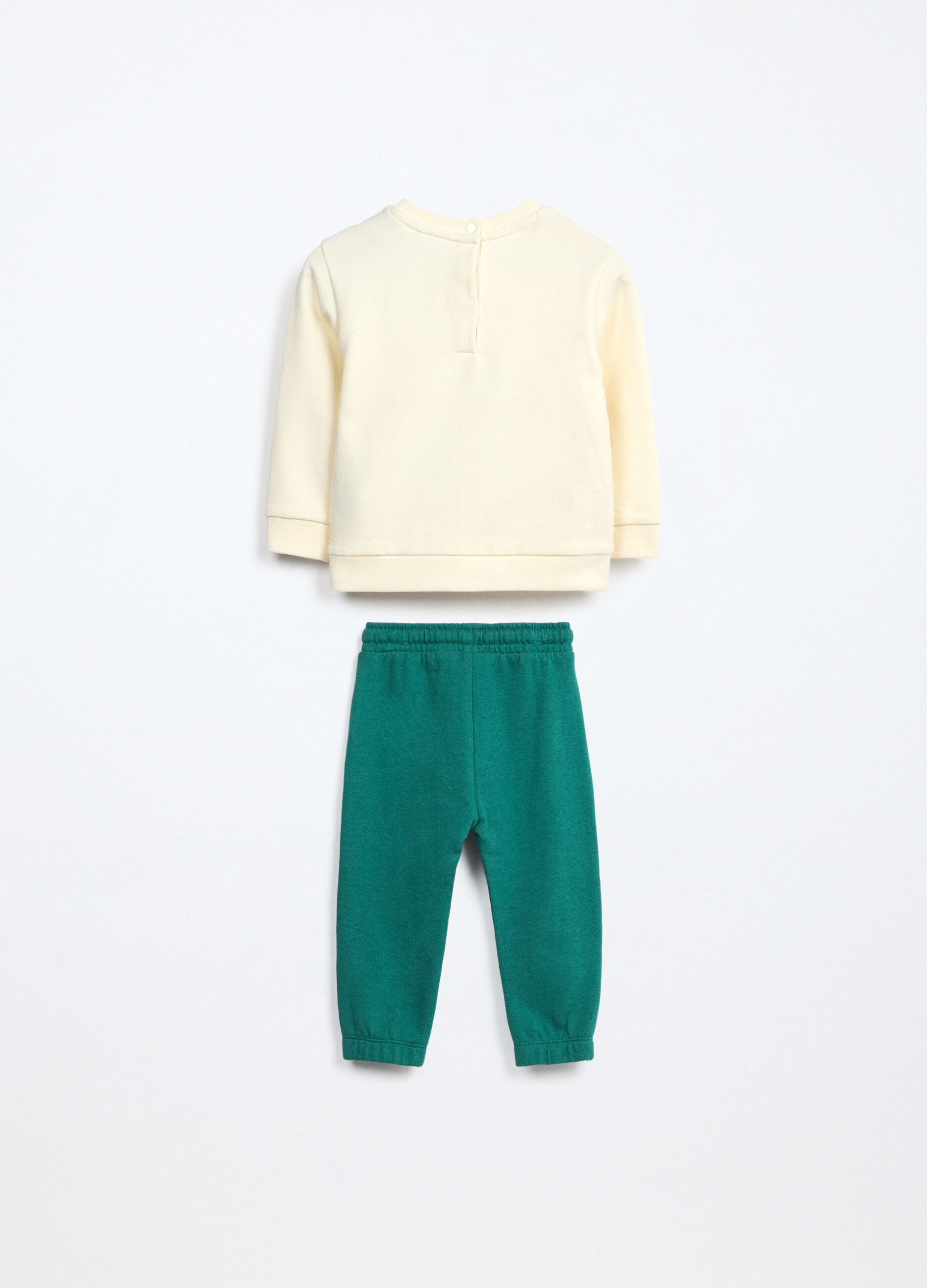 Jogging set in french terry di puro cotone neonato_1