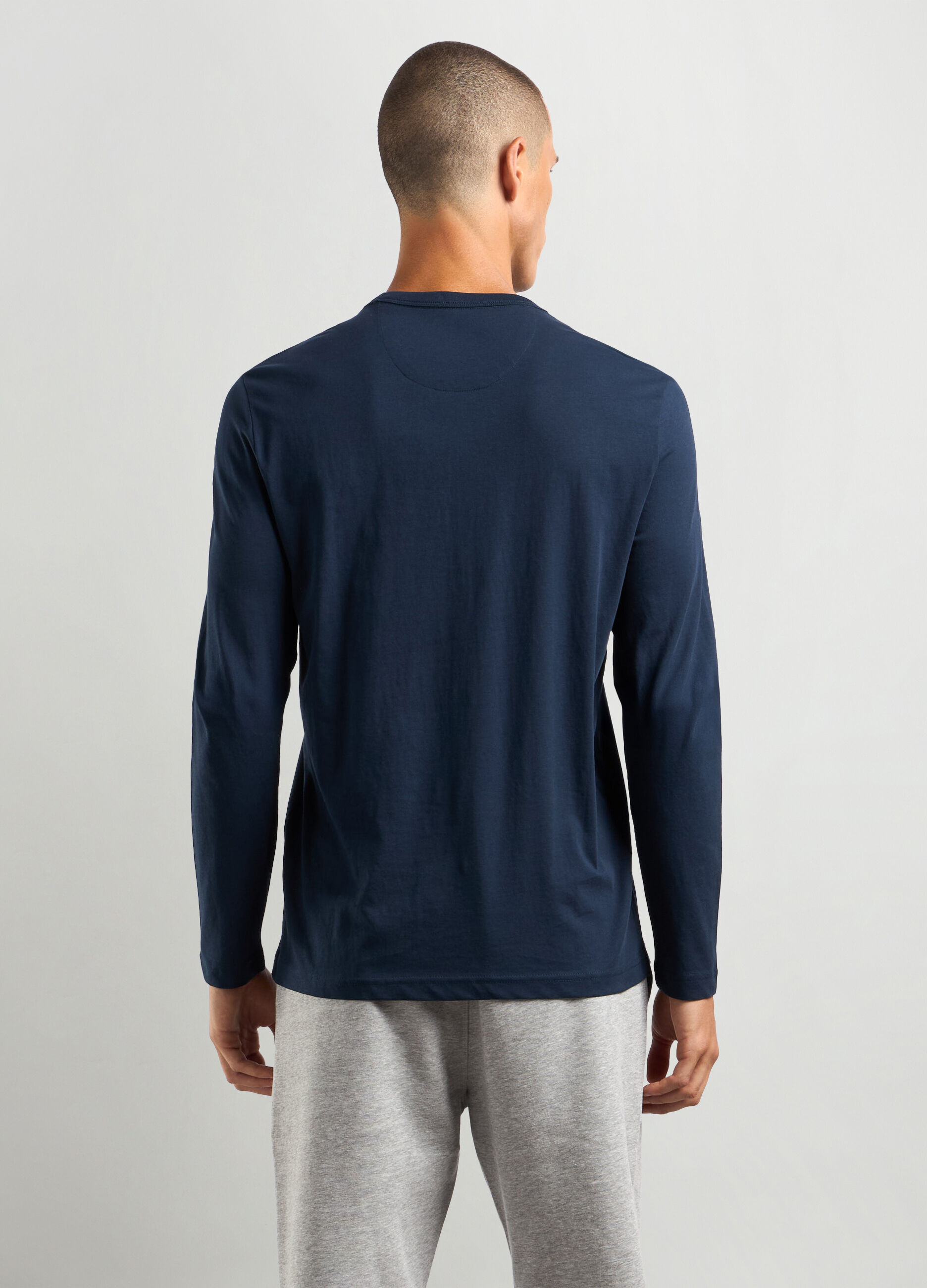 T-shirt girocollo in puro cotone uomo_1