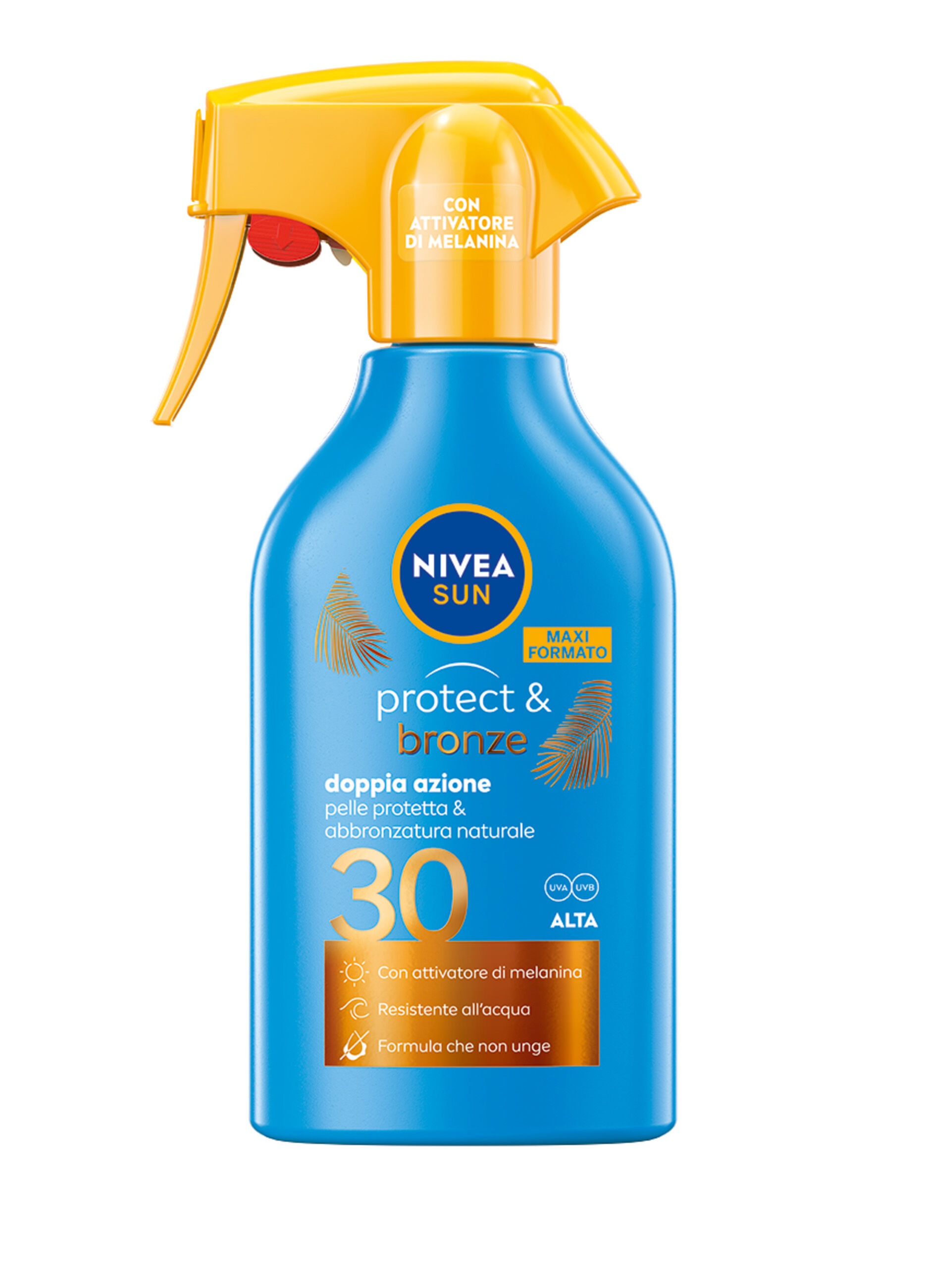 Nivea Sun Spray Solare Protect & Bronze FP30 270 ml, Crema solare 30 per un'abbronzatura dorata
