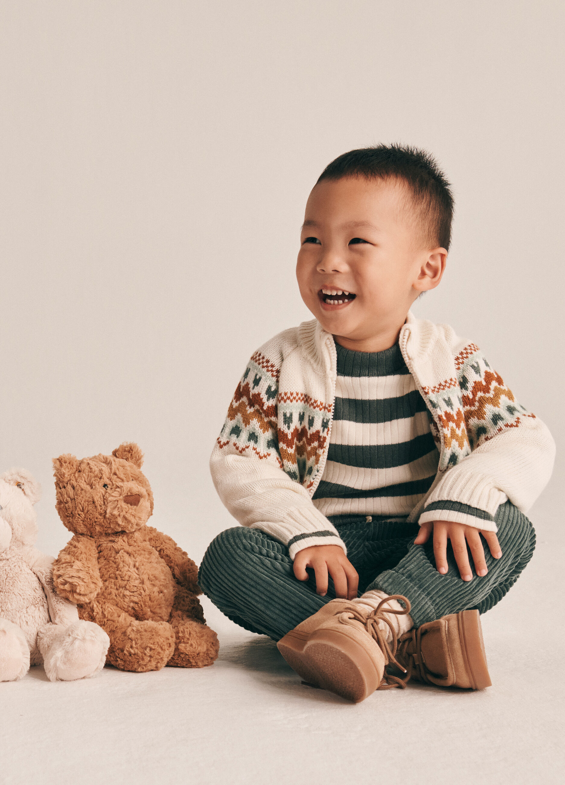 Cardigan tricot misto cotone IANA neonato_0