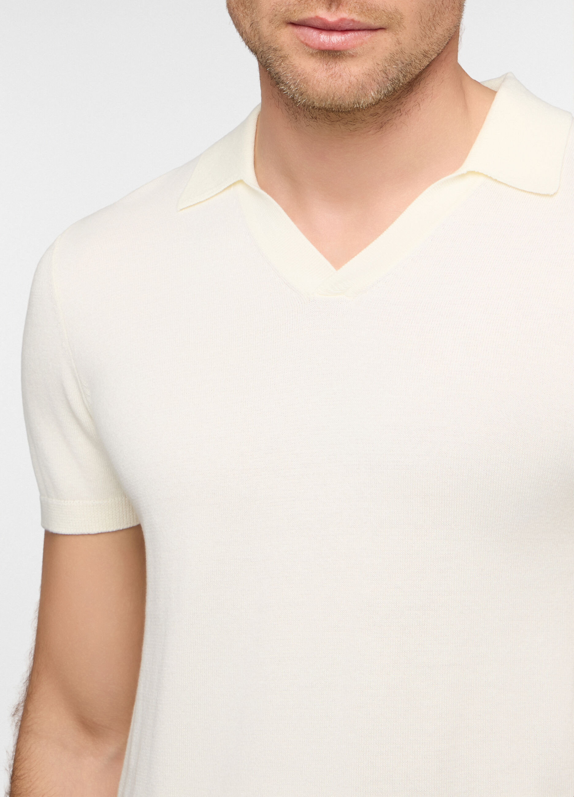 Polo a maniche corte in maglia di cotone uomo_2