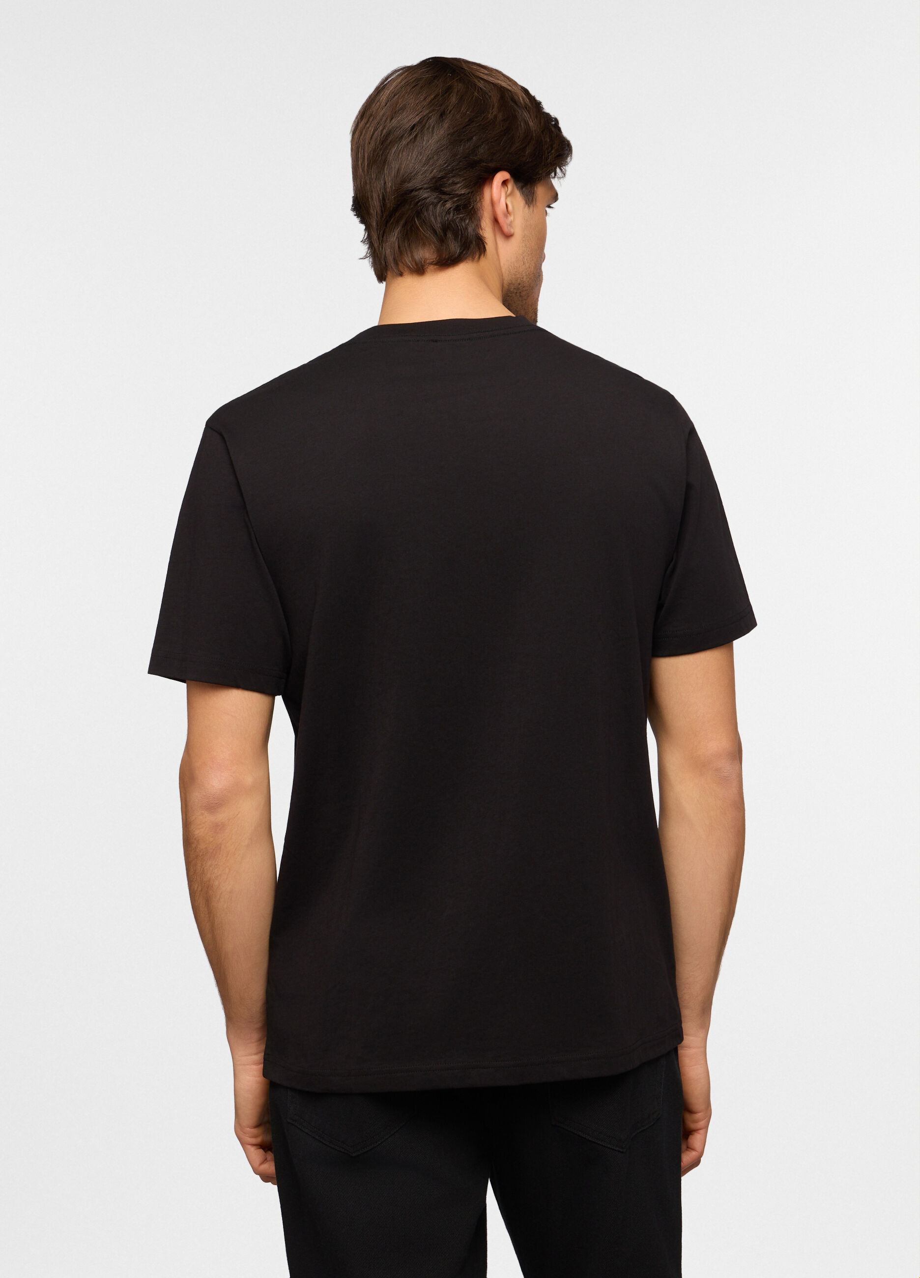 T-shirt girocollo in cotone con stampa Nirvana uomo_1