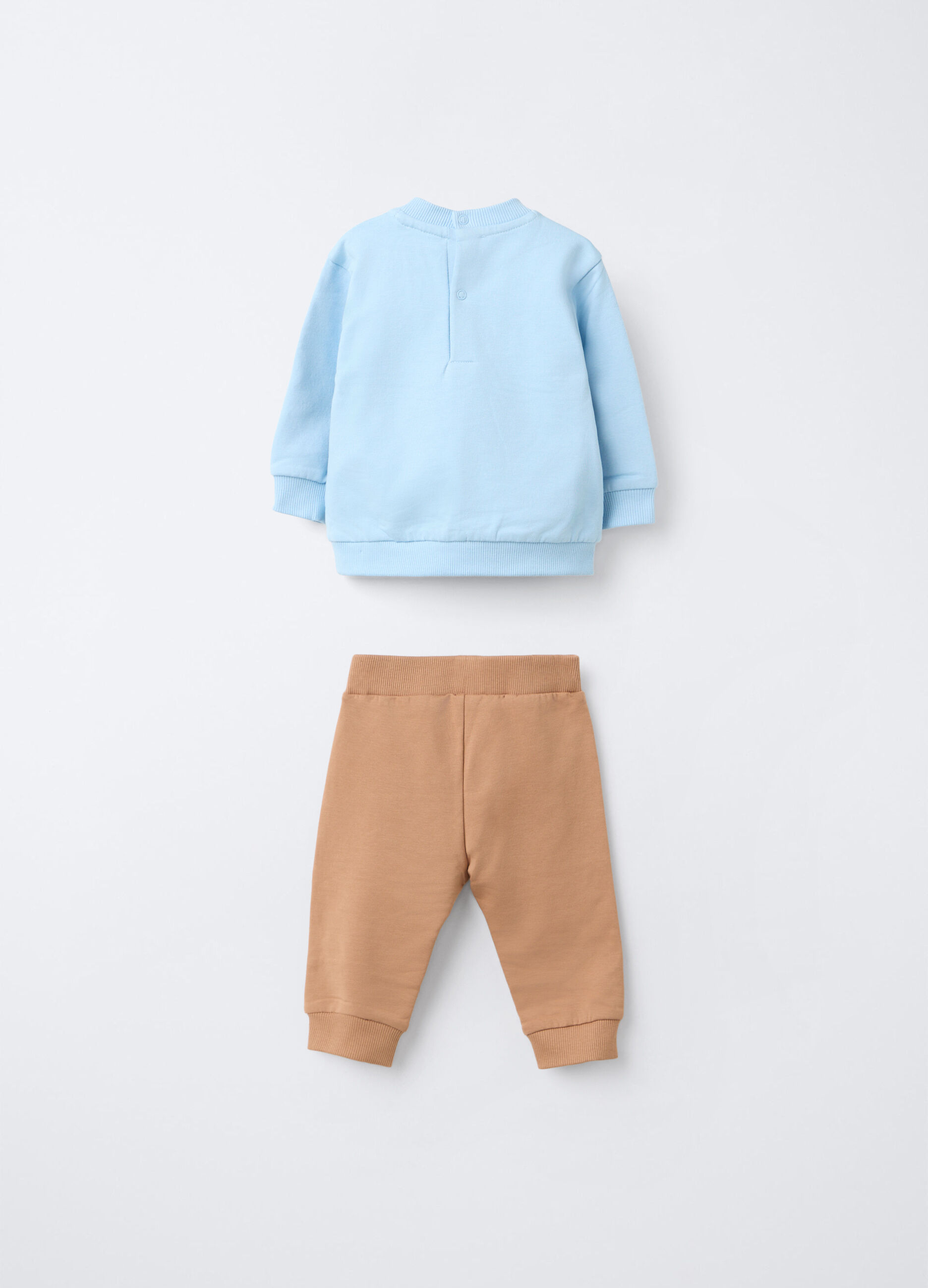 Jogging set in felpa di cotone stretch neonato_1