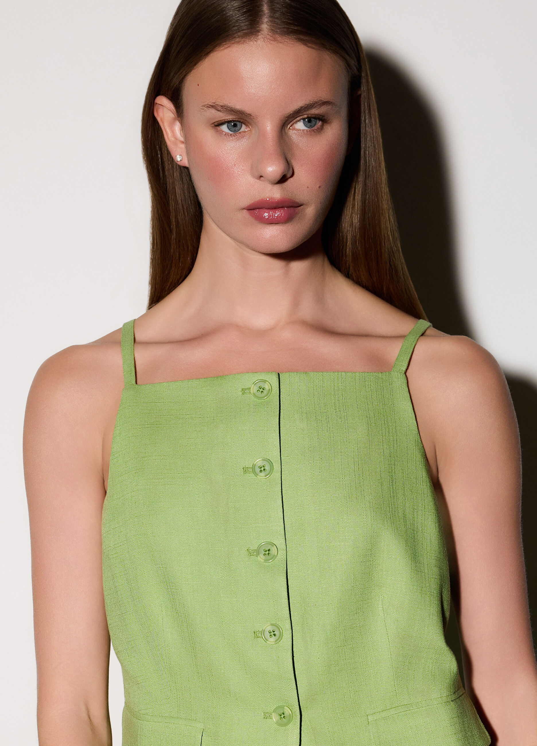 Gilet con scollo dritto donna_3