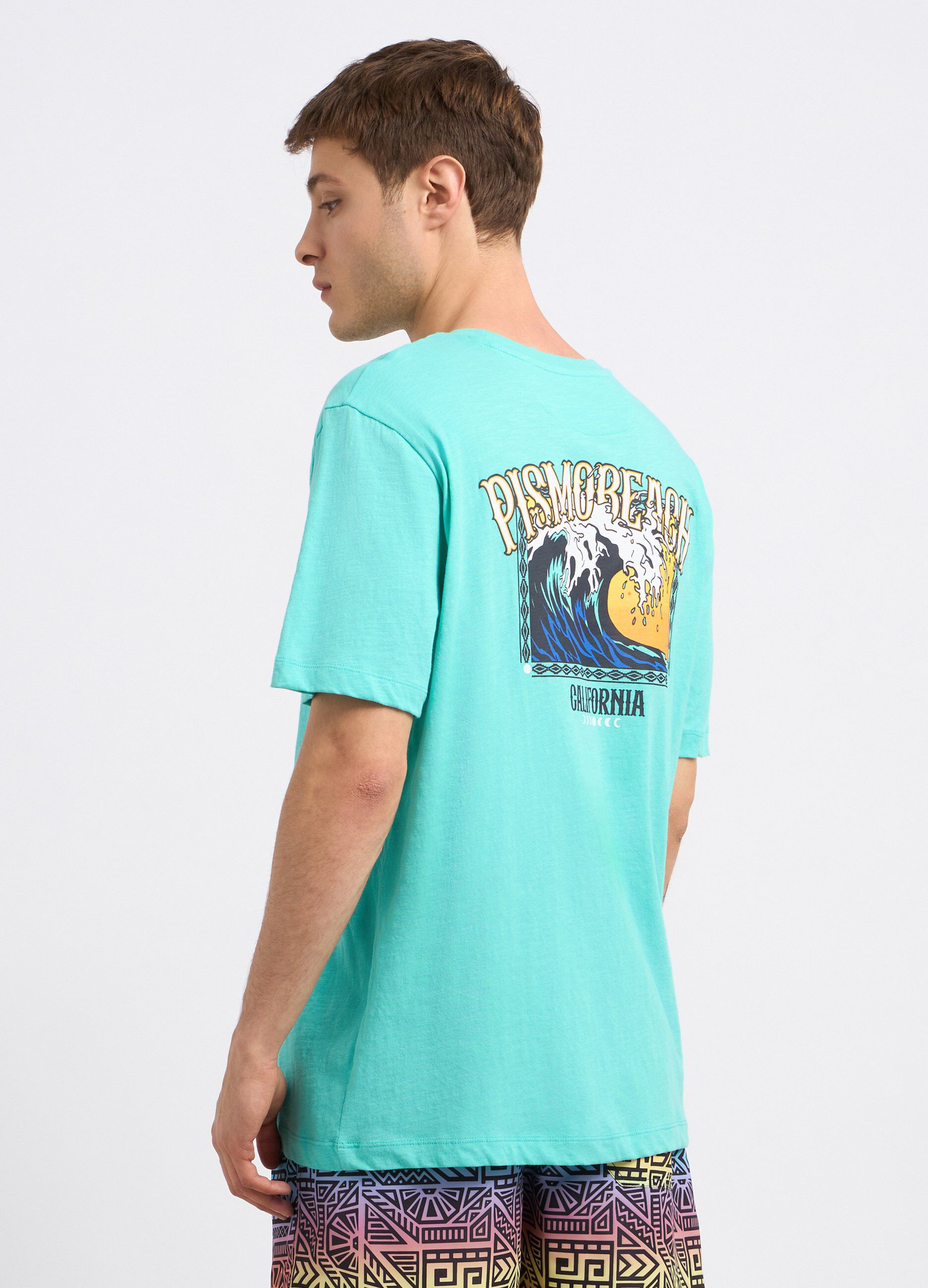 T-shirt in puro cotone con stampa uomo_1