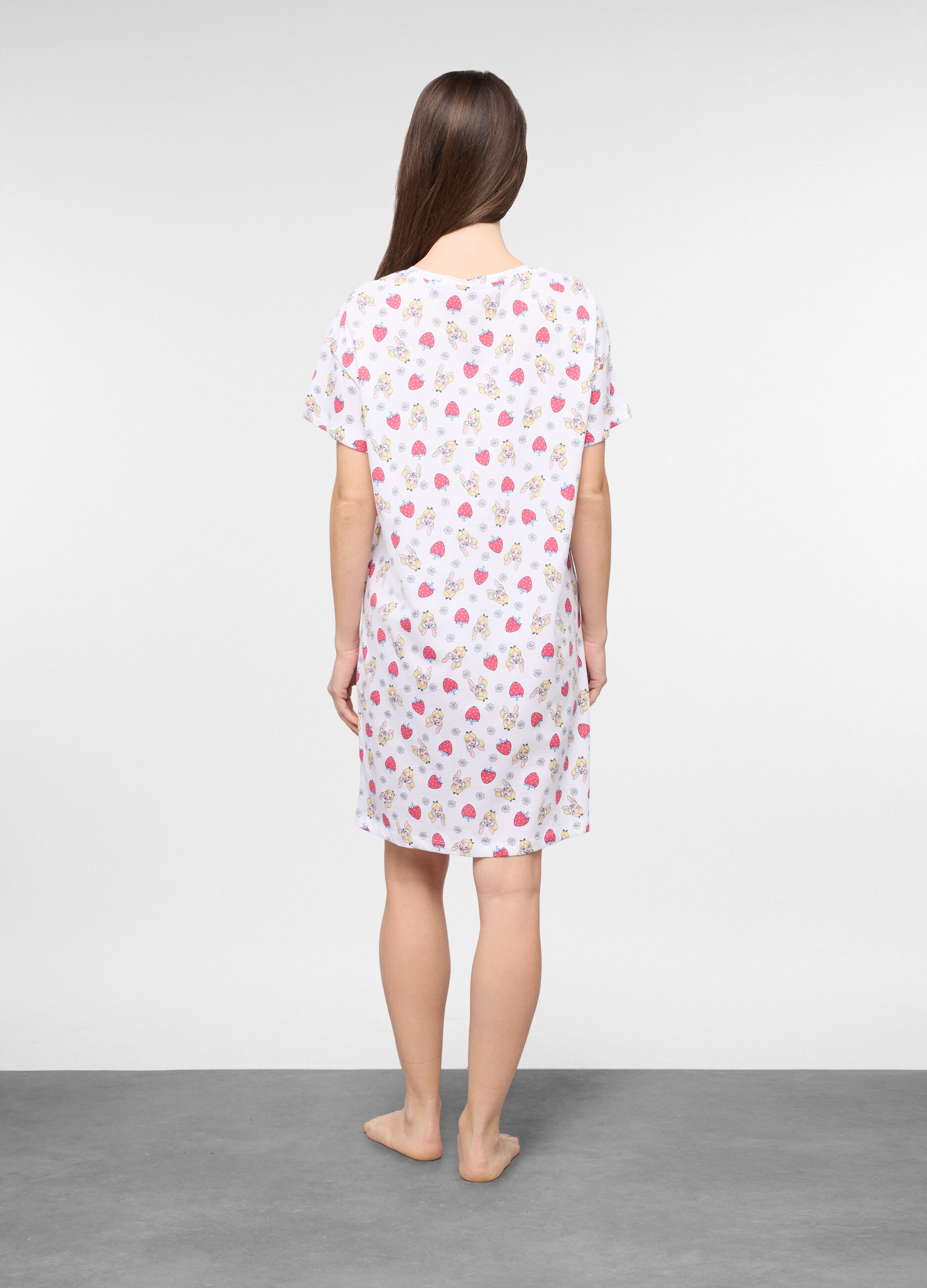 Camicia da notte in jersey di puro cotone donna_1