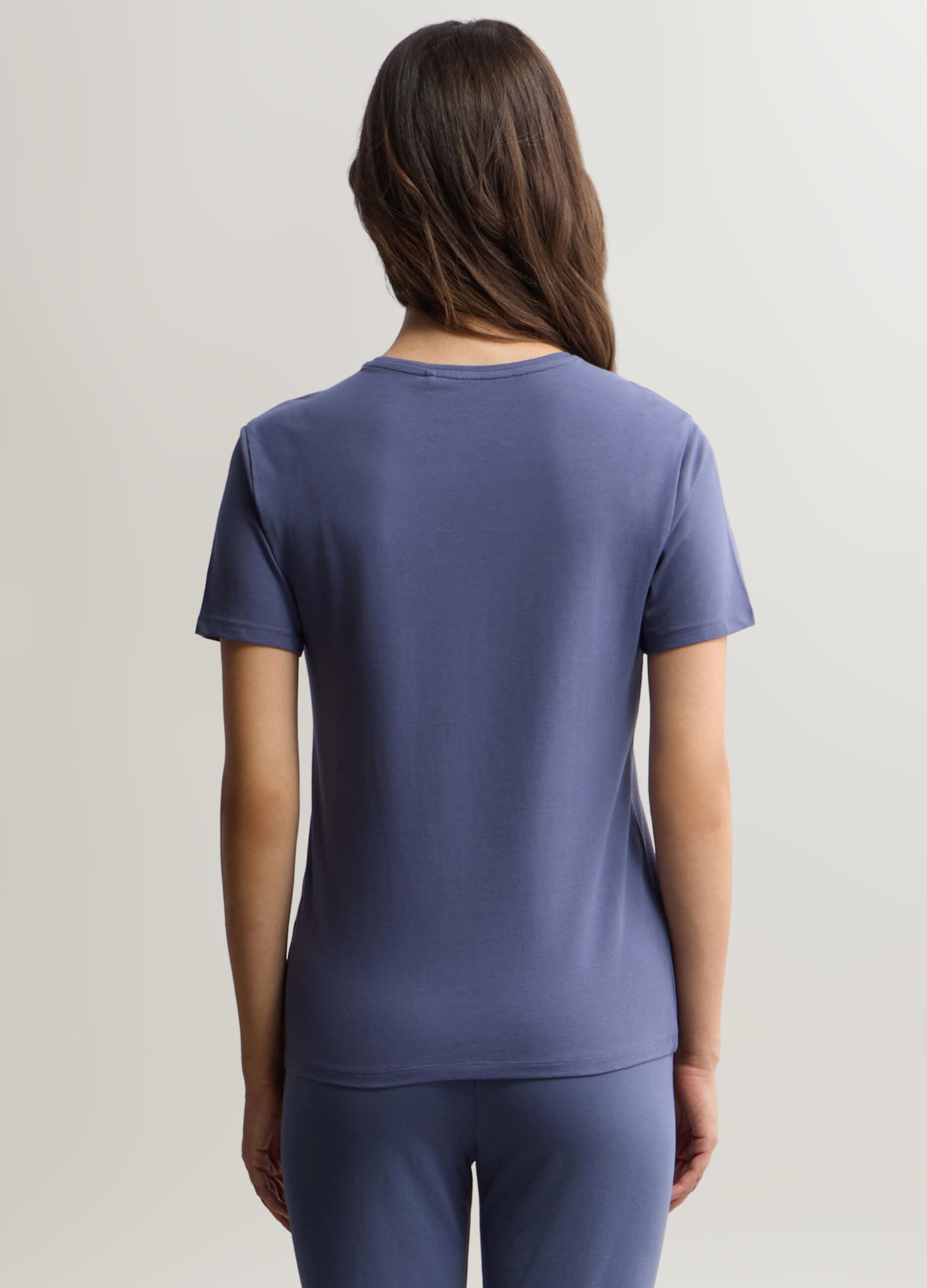 T-shirt girocollo stretch donna_1