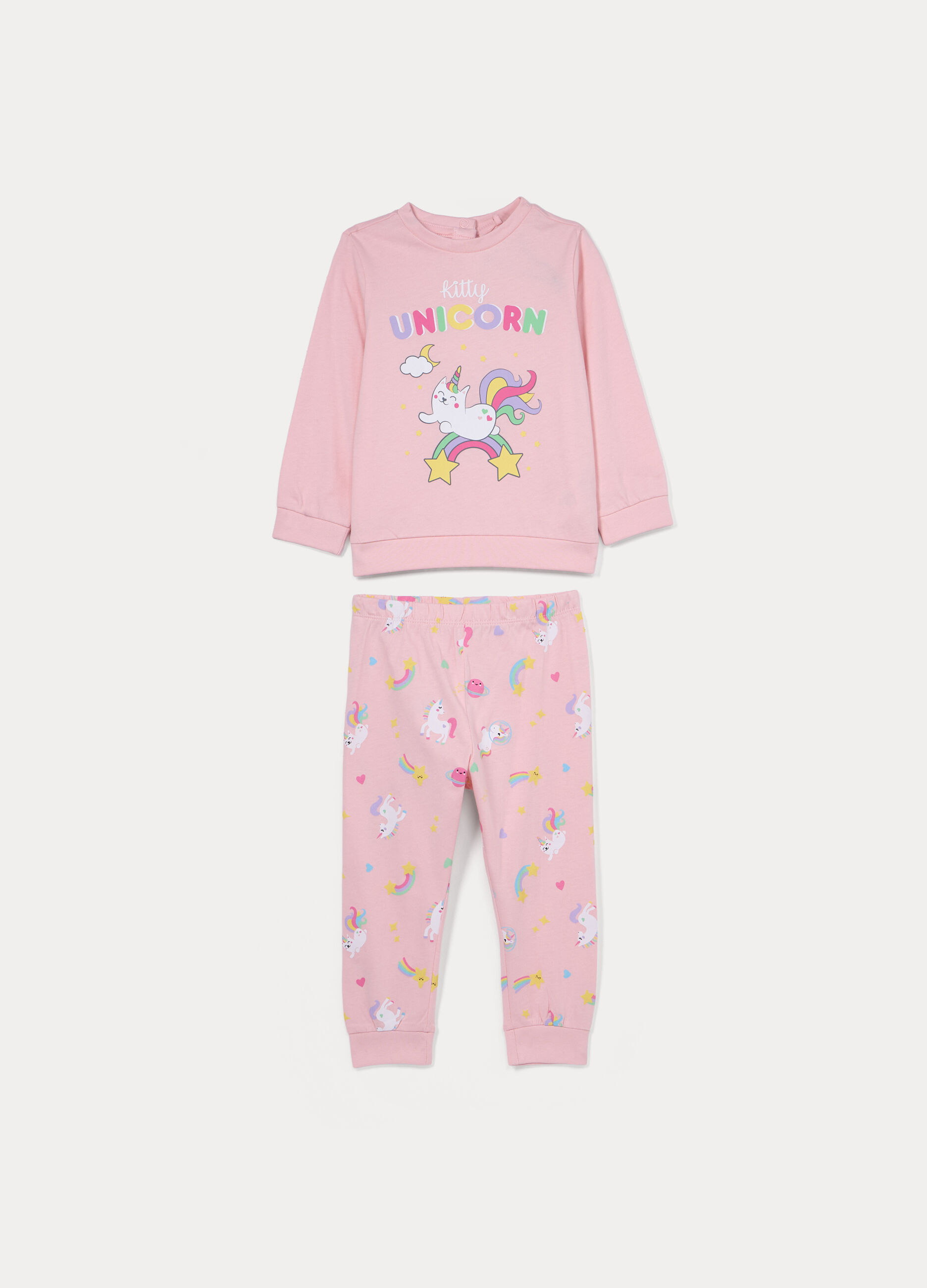 Set pigiama lungo in jersey di puro cotone _0