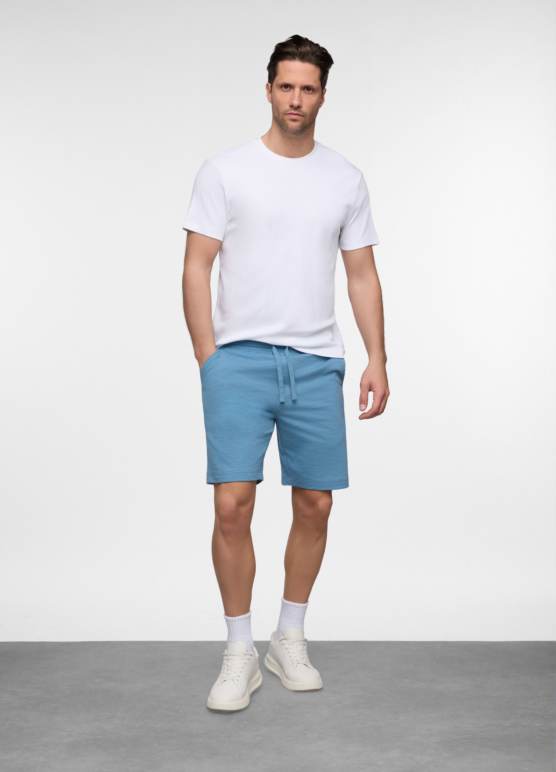 Pantaloncini sportivi in cotone uomo_0