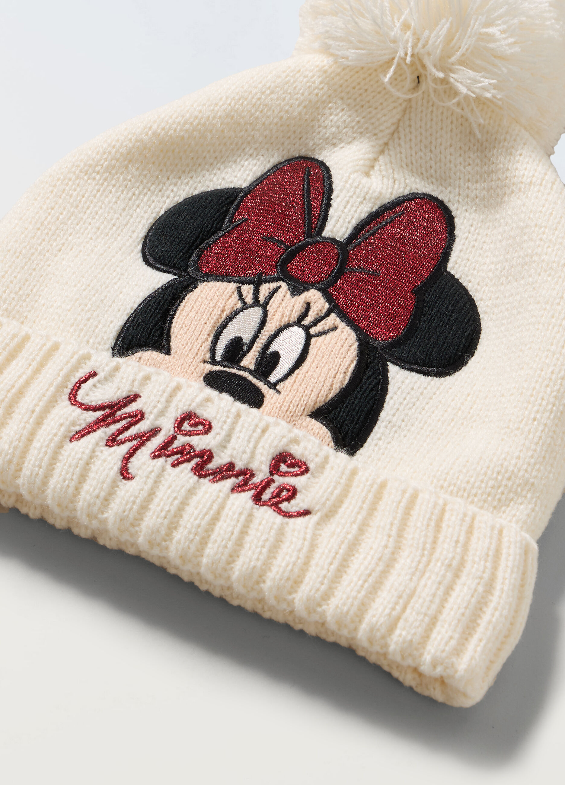 Berretto tricot con pon pom _1