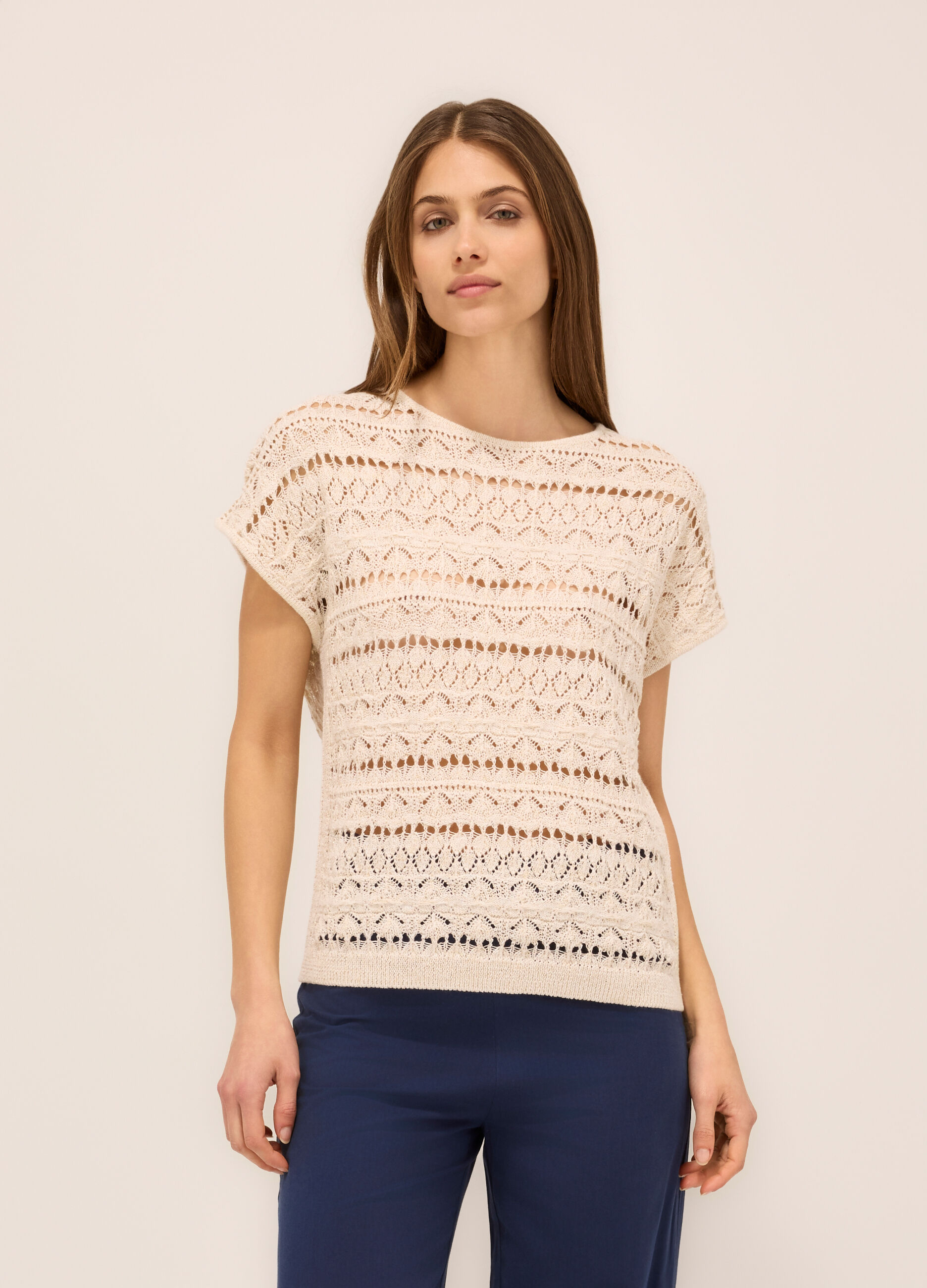 Tricot kimono misto cotone donna_0