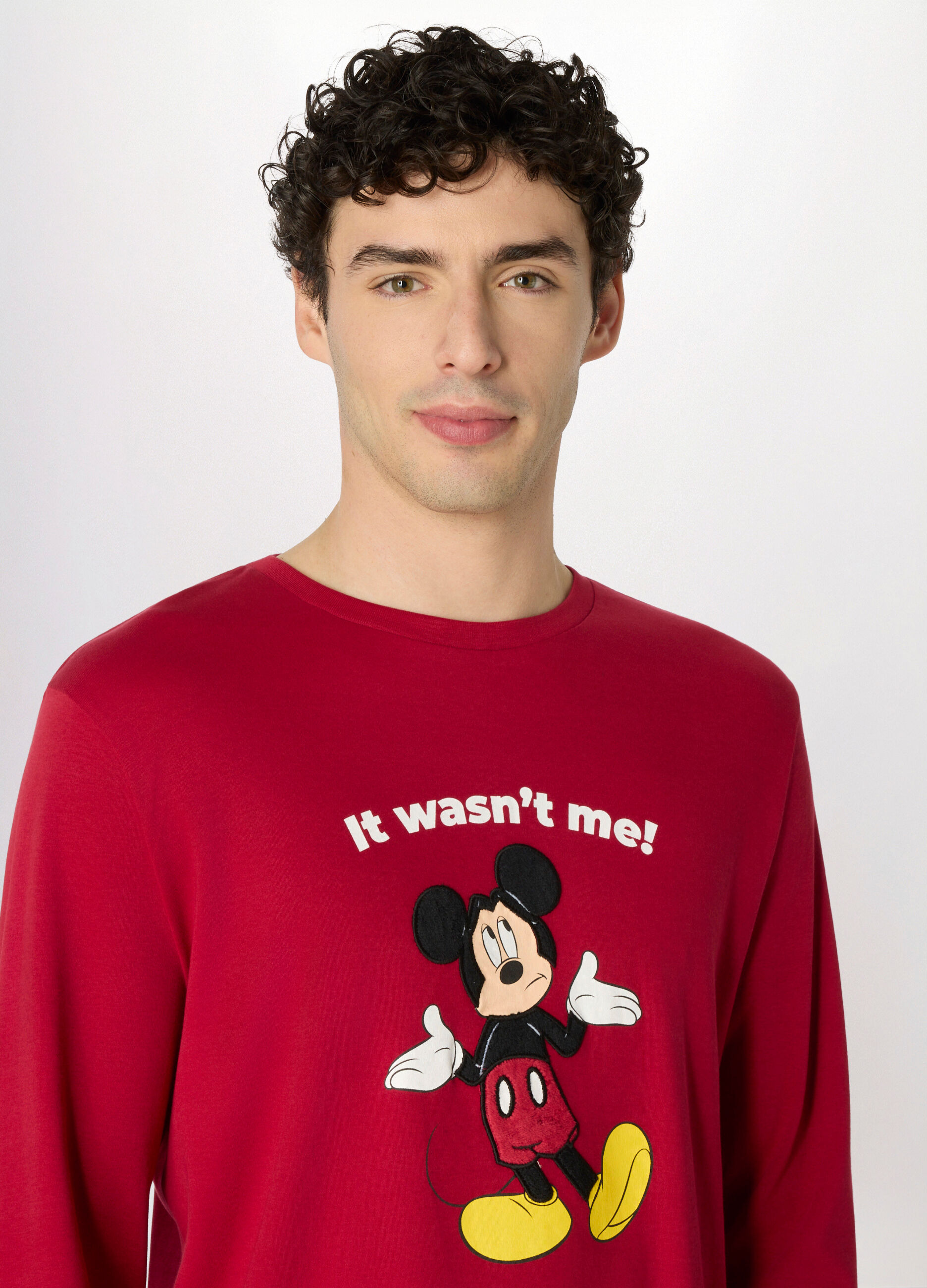 Pigiama lungo Topolino in interlock di cotone uomo_2