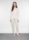 Set pigiama lungo in jersey di puro cotone donna_0