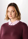 Pullover girocollo con inserto donna curvy_2