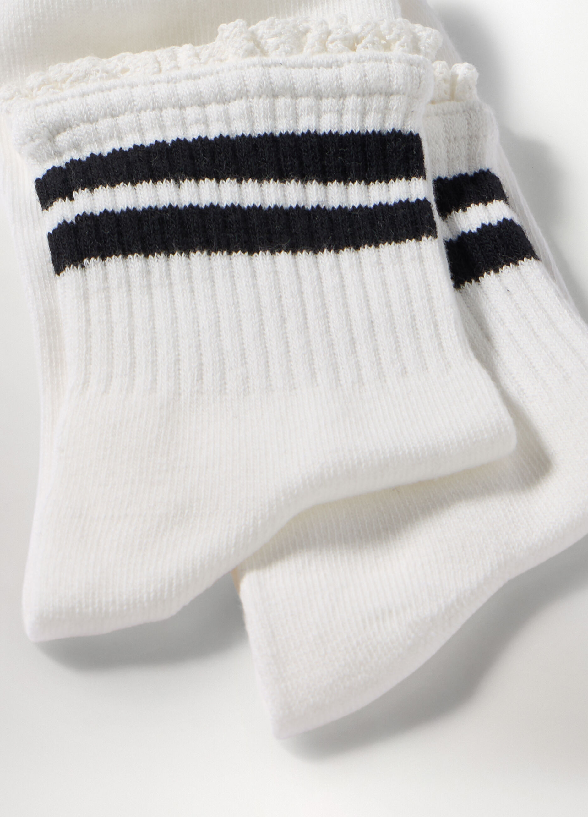 Calze misto cotone con pizzo donna_1