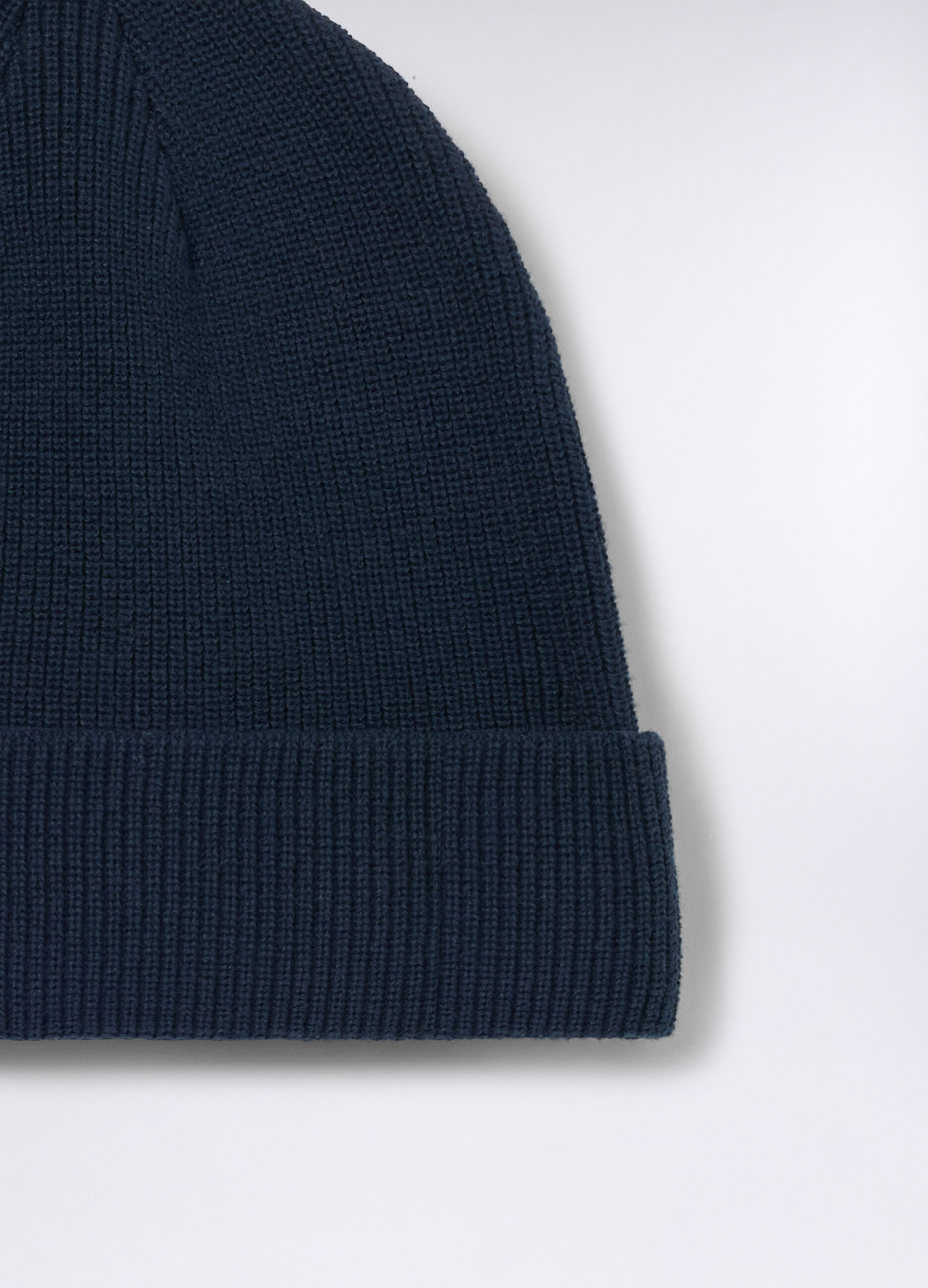 Berretto in cotone a coste uomo_1
