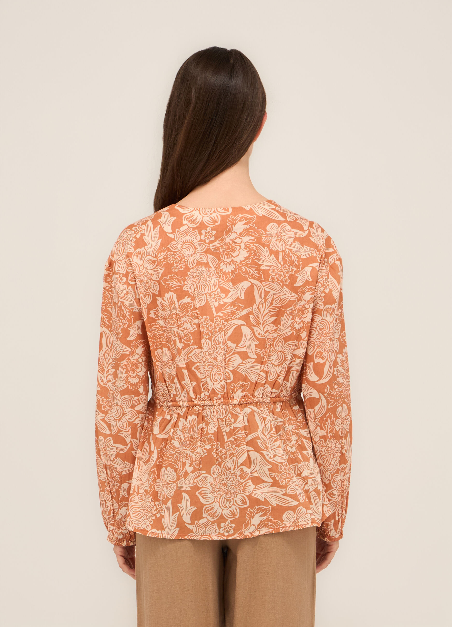 Blusa in popeline di puro cotone donna_1