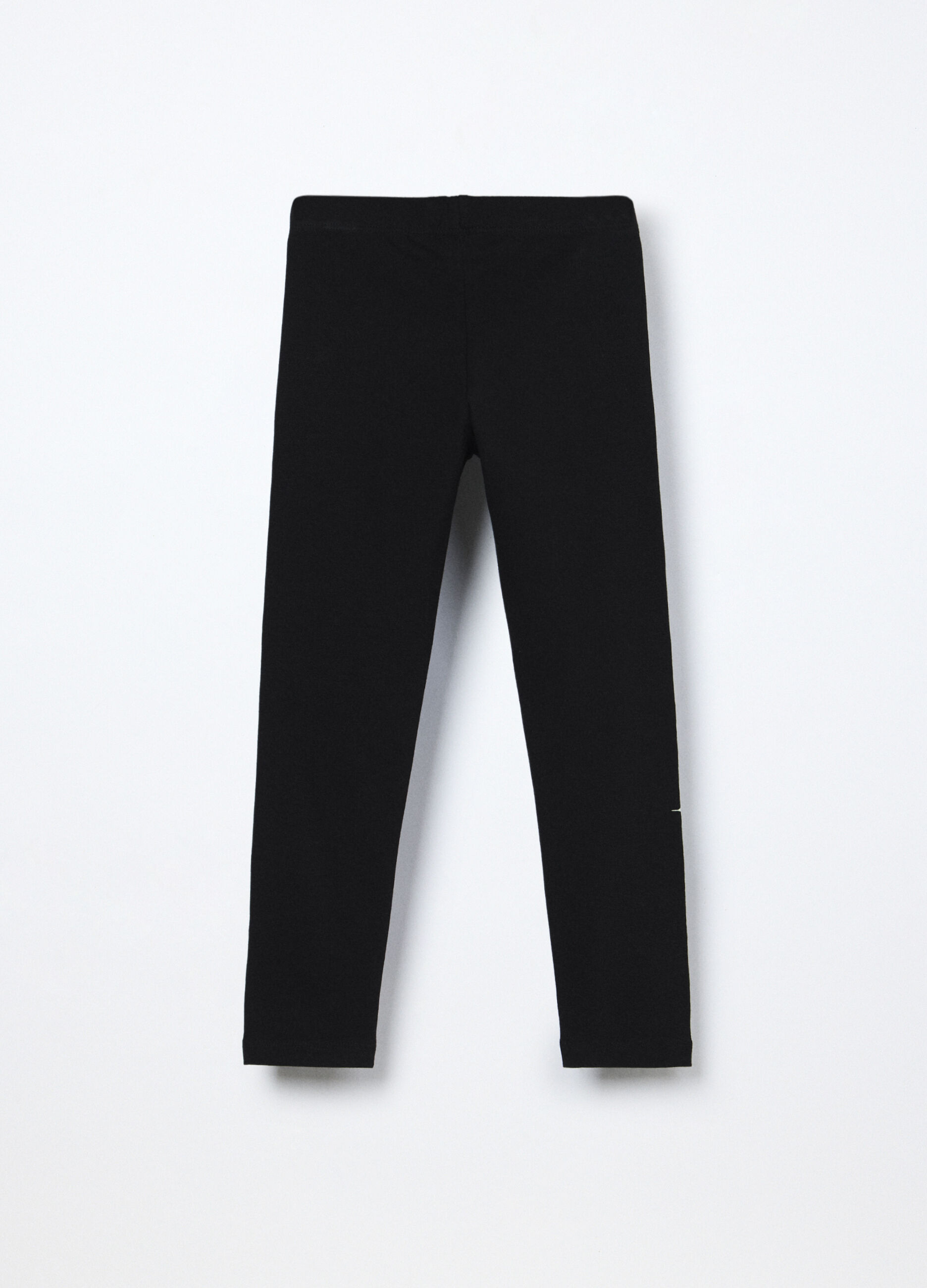 Leggings in jersey di cotone stretch bambina_1