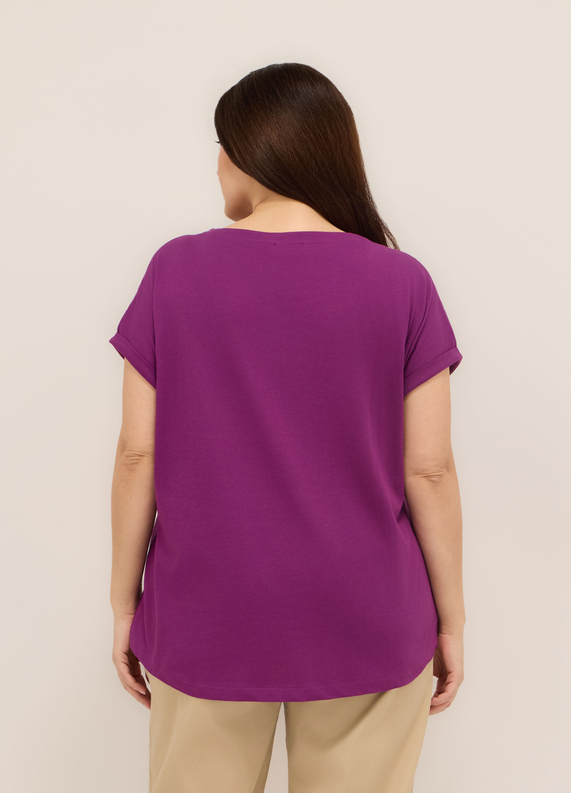 T-shirt in jersey di puro cotone donna curvy_1