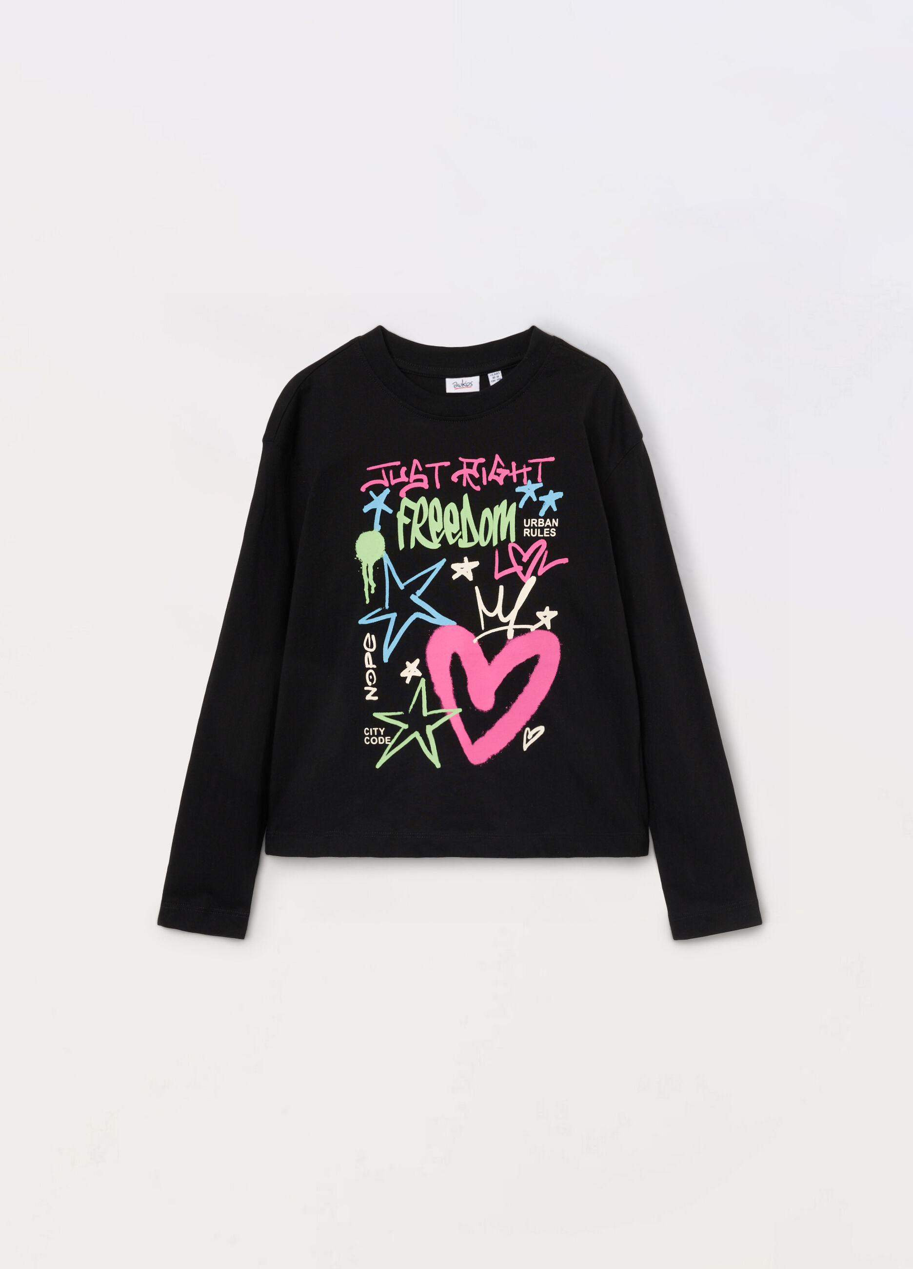 T-shirt in jersey di puro cotone ragazza_0