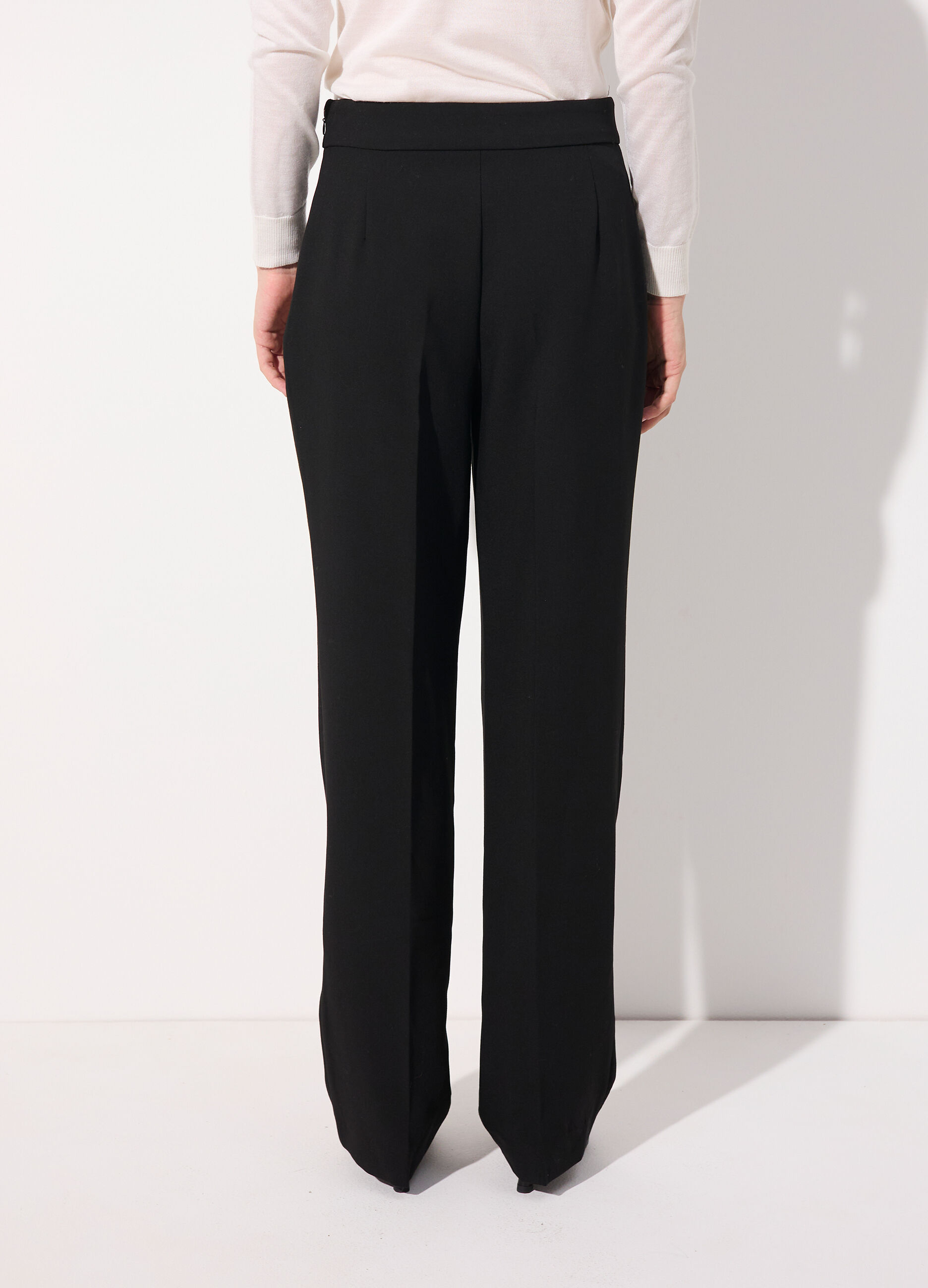 Pantalone dritto in misto viscosa donna_2