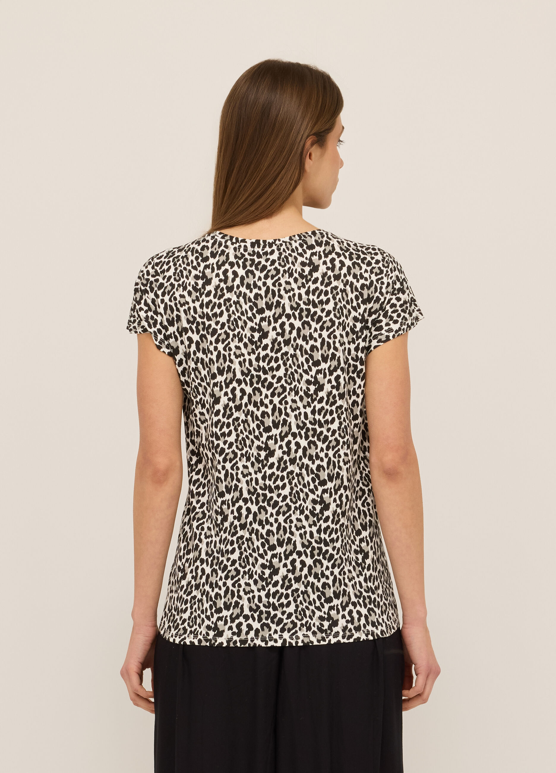 T-shirt in jersey di puro cotone donna_1