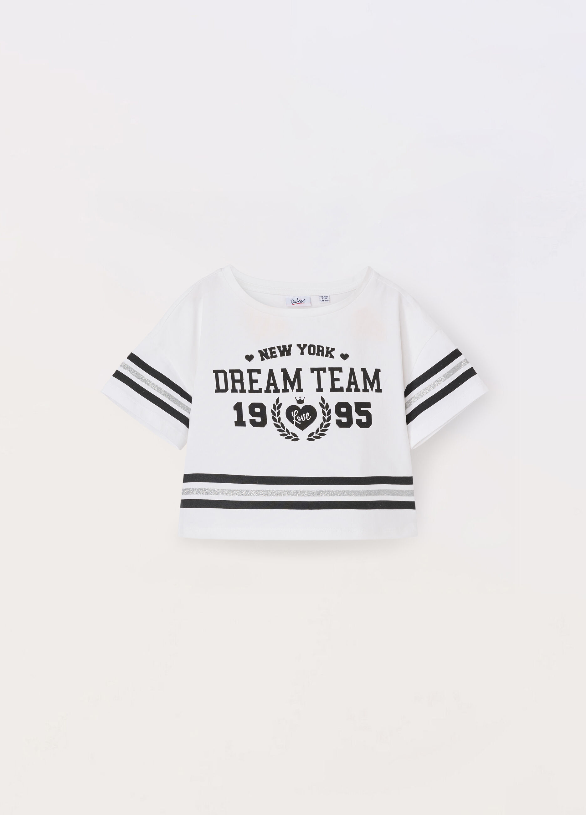 T-shirt in jersey di cotone stretch ragazza_0