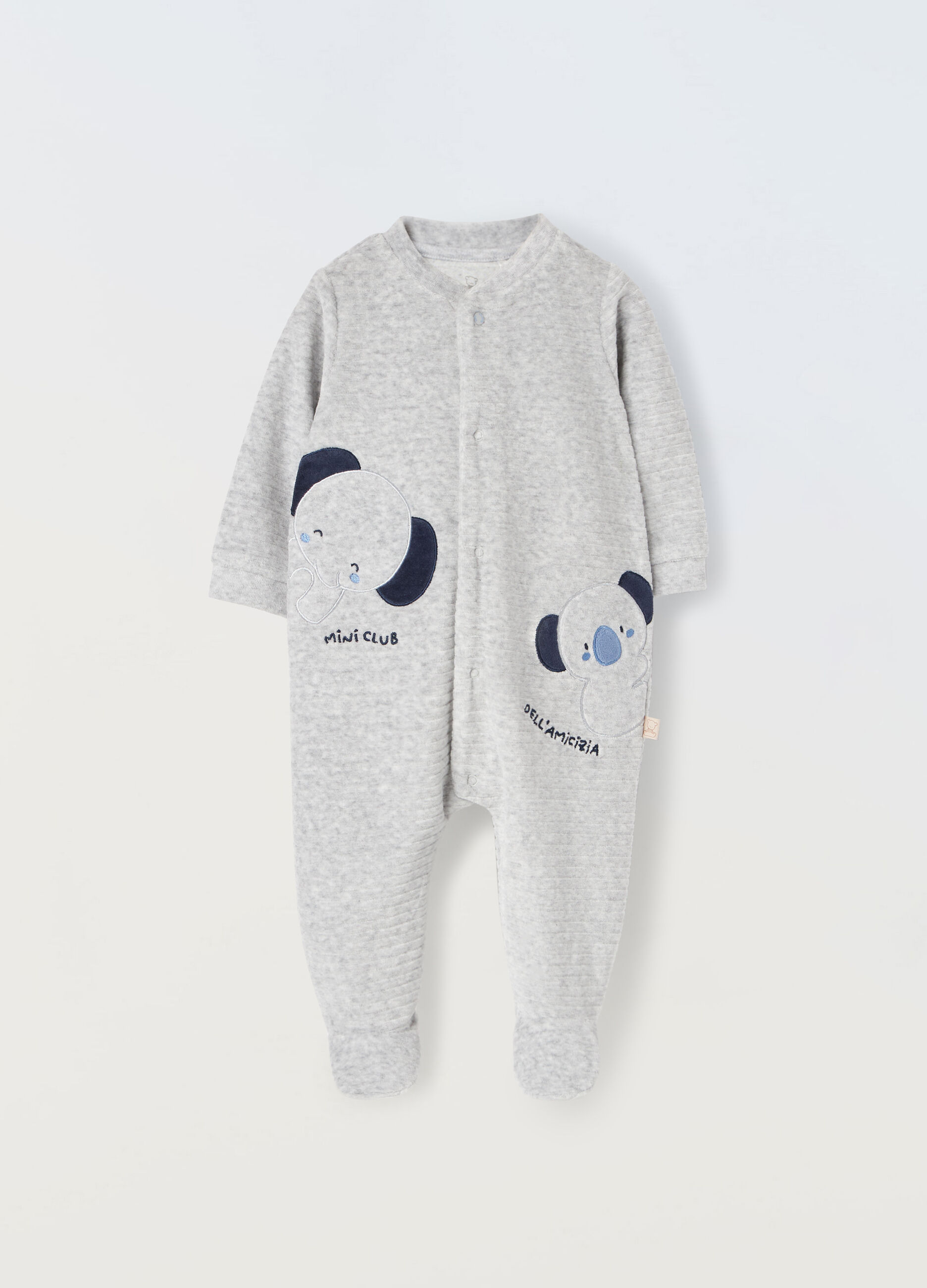 Tutina velours in misto cotone neonato_0