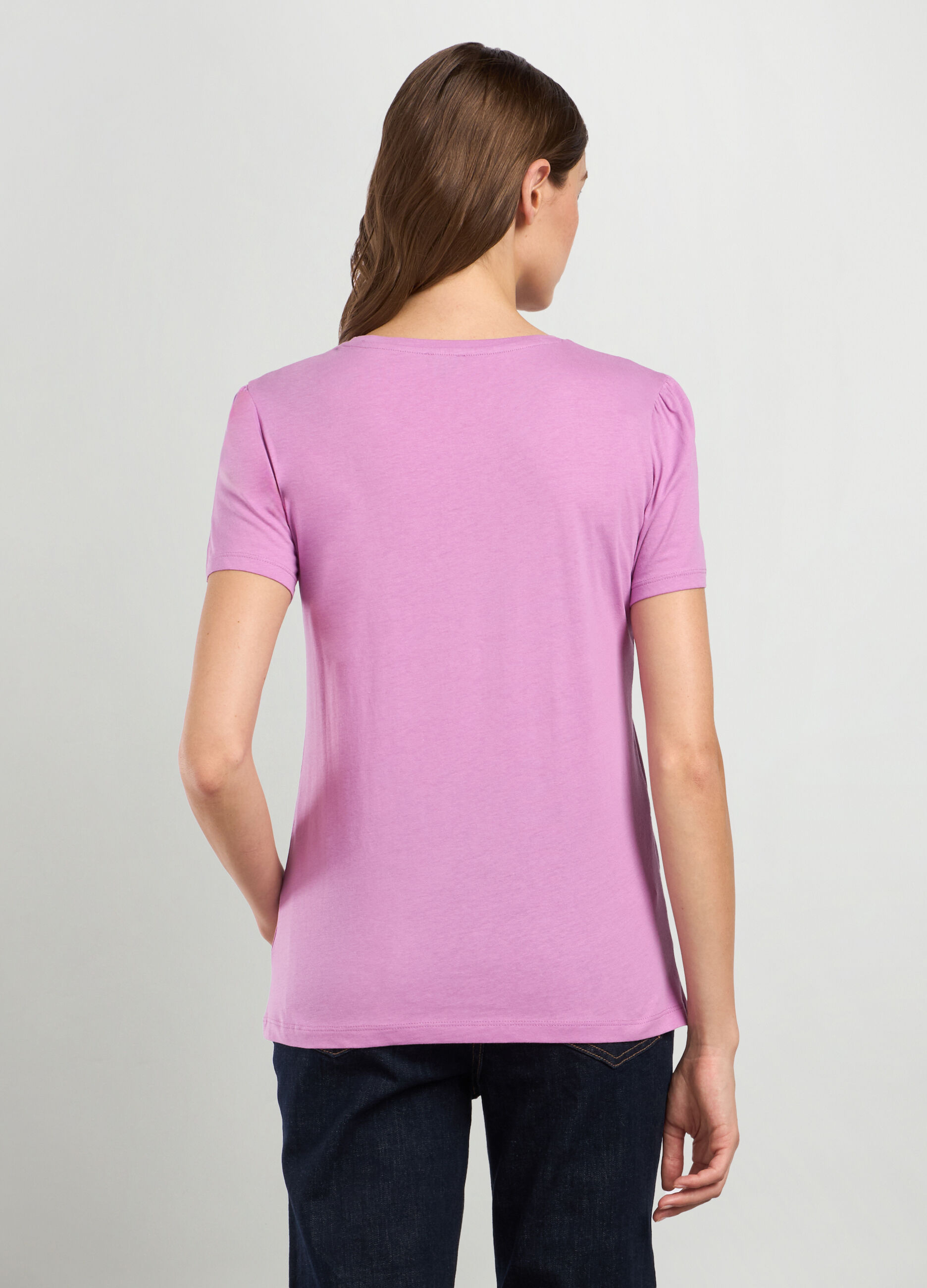 T-shirt in jersey di puro cotone donna_1