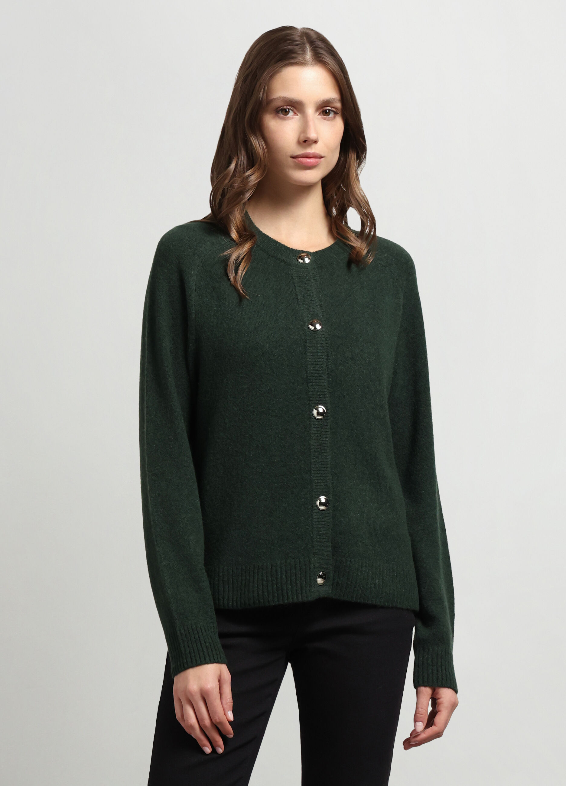 Cardigan tricot misto lana donna_0