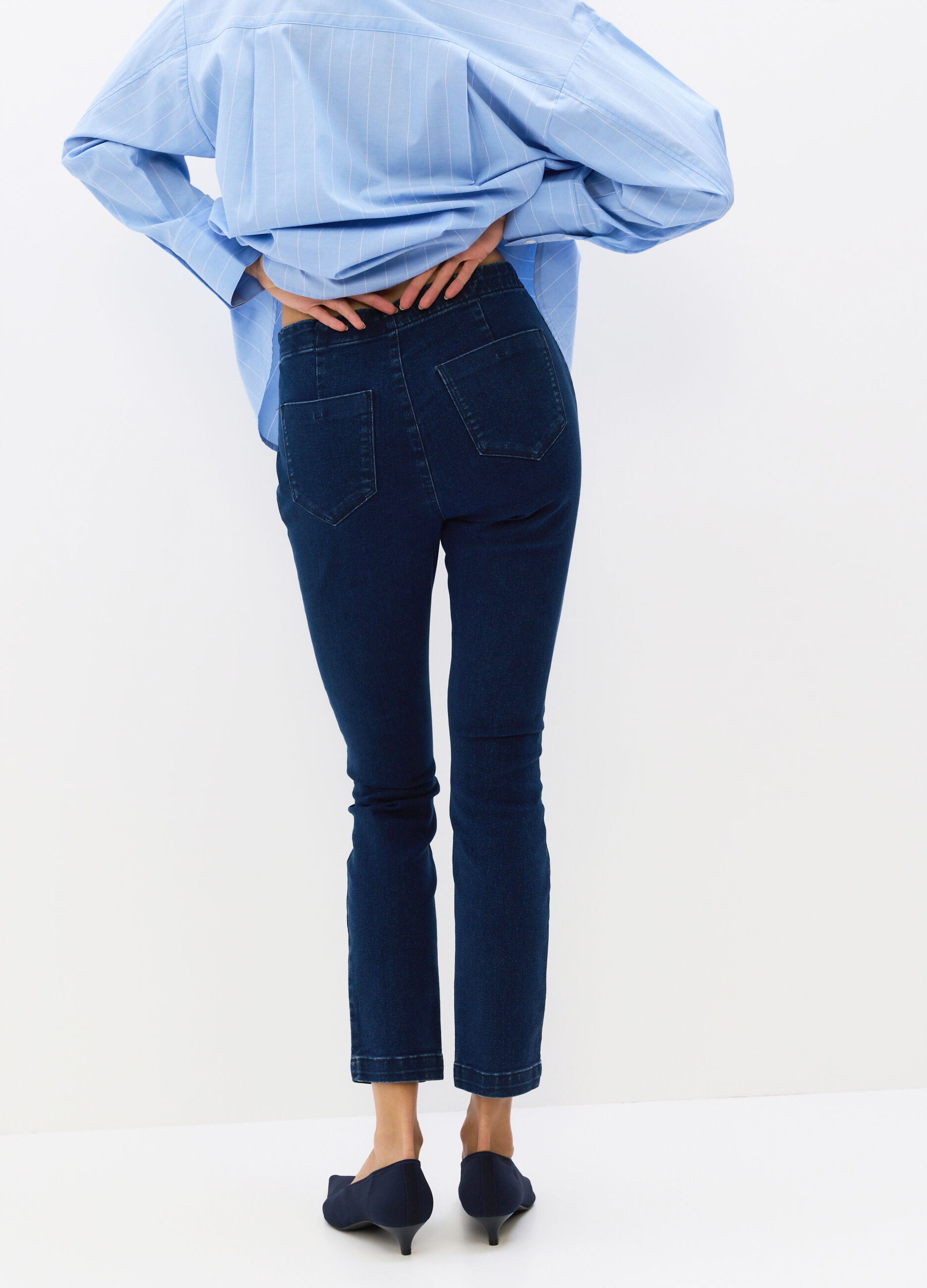 Treggings Regular Fit in denim misto cotone donna_1