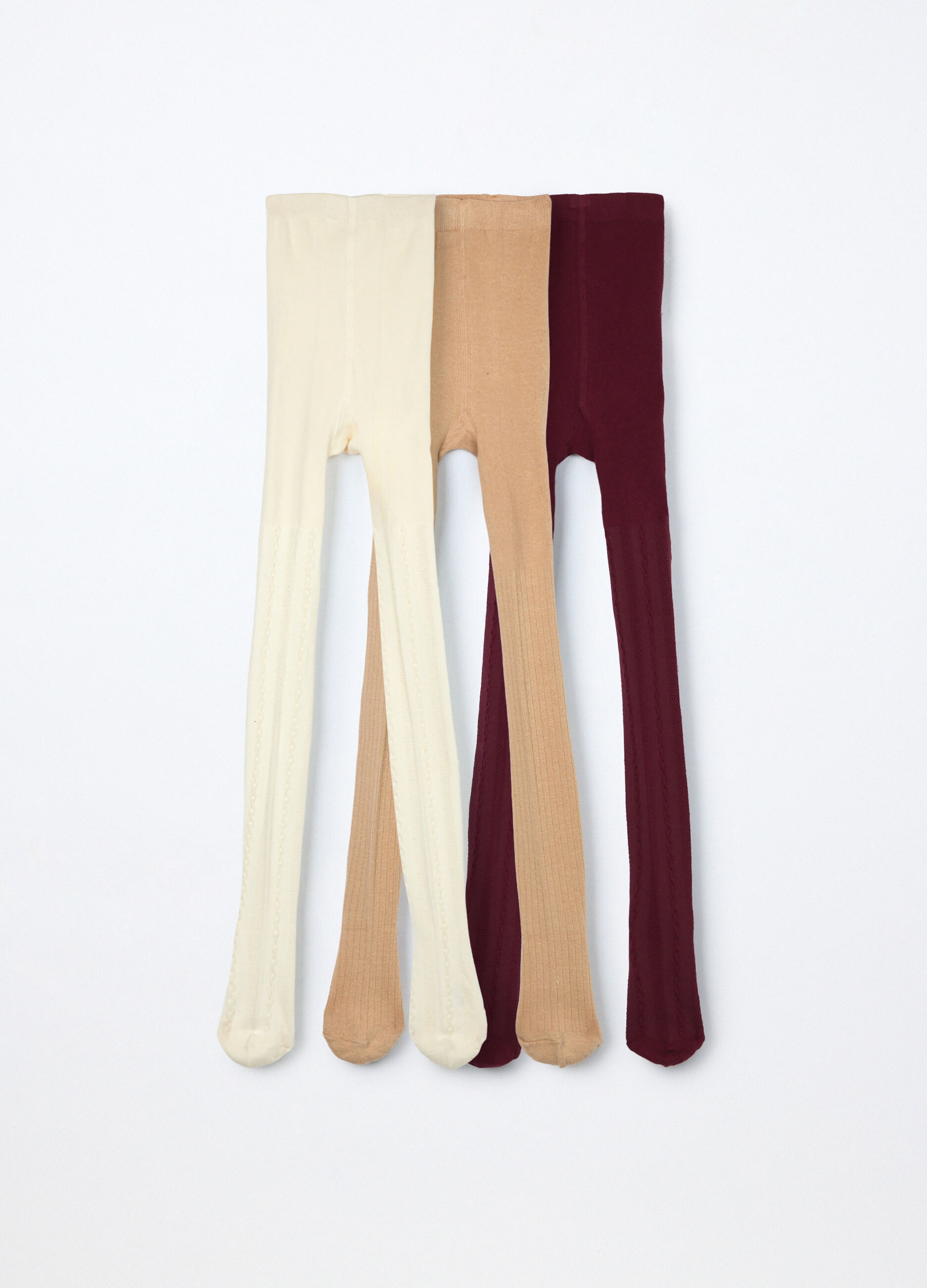 Pack 3 collant in cotone stretch bambina_0