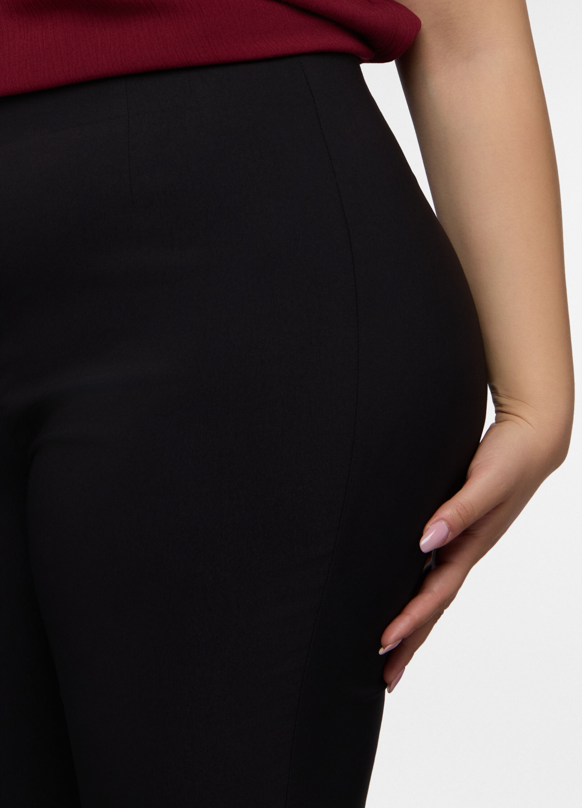 Pantaloni Fit Regular in misto viscosa stretch donna_2
