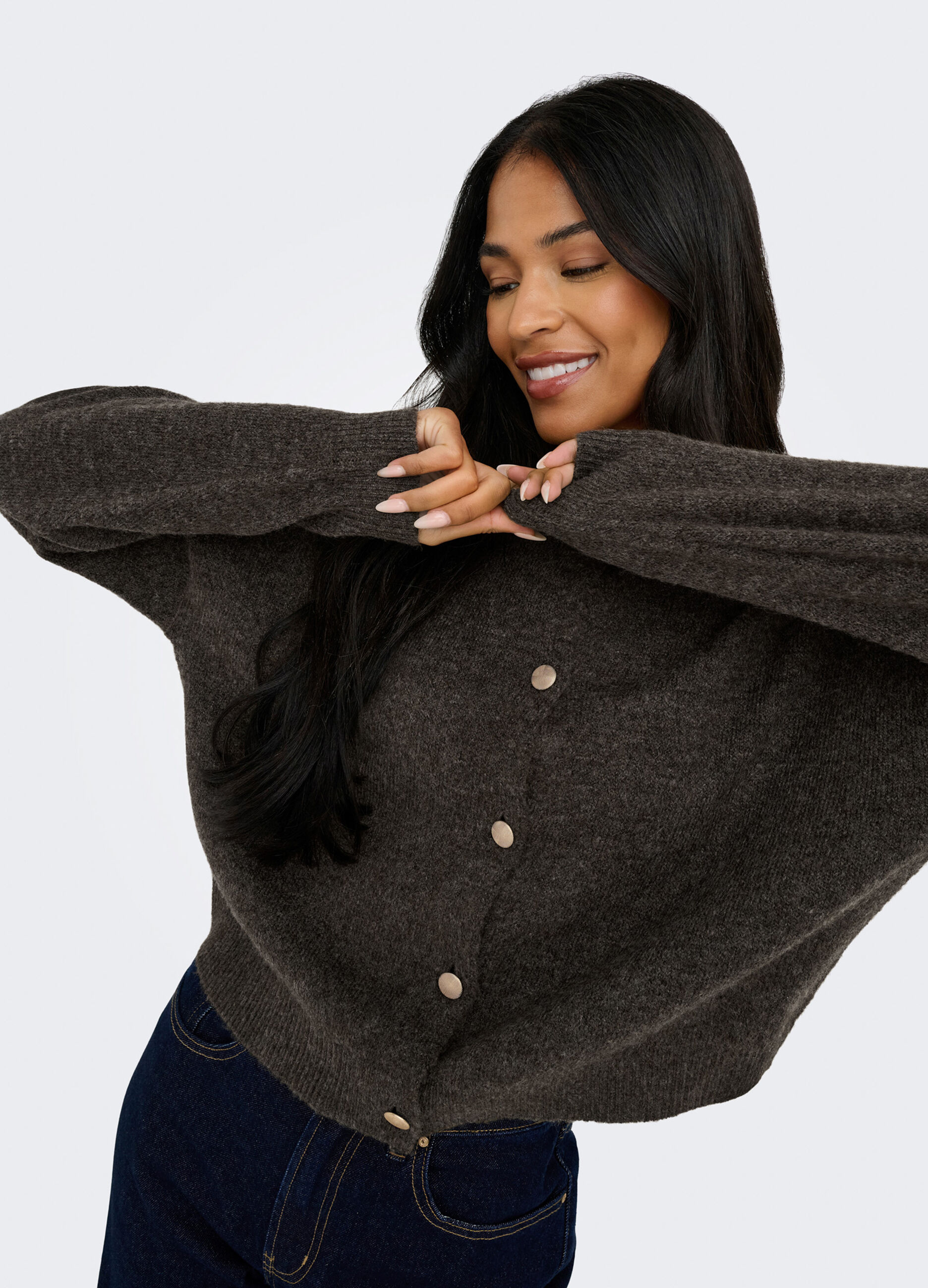 Cardigan mélange donna_4