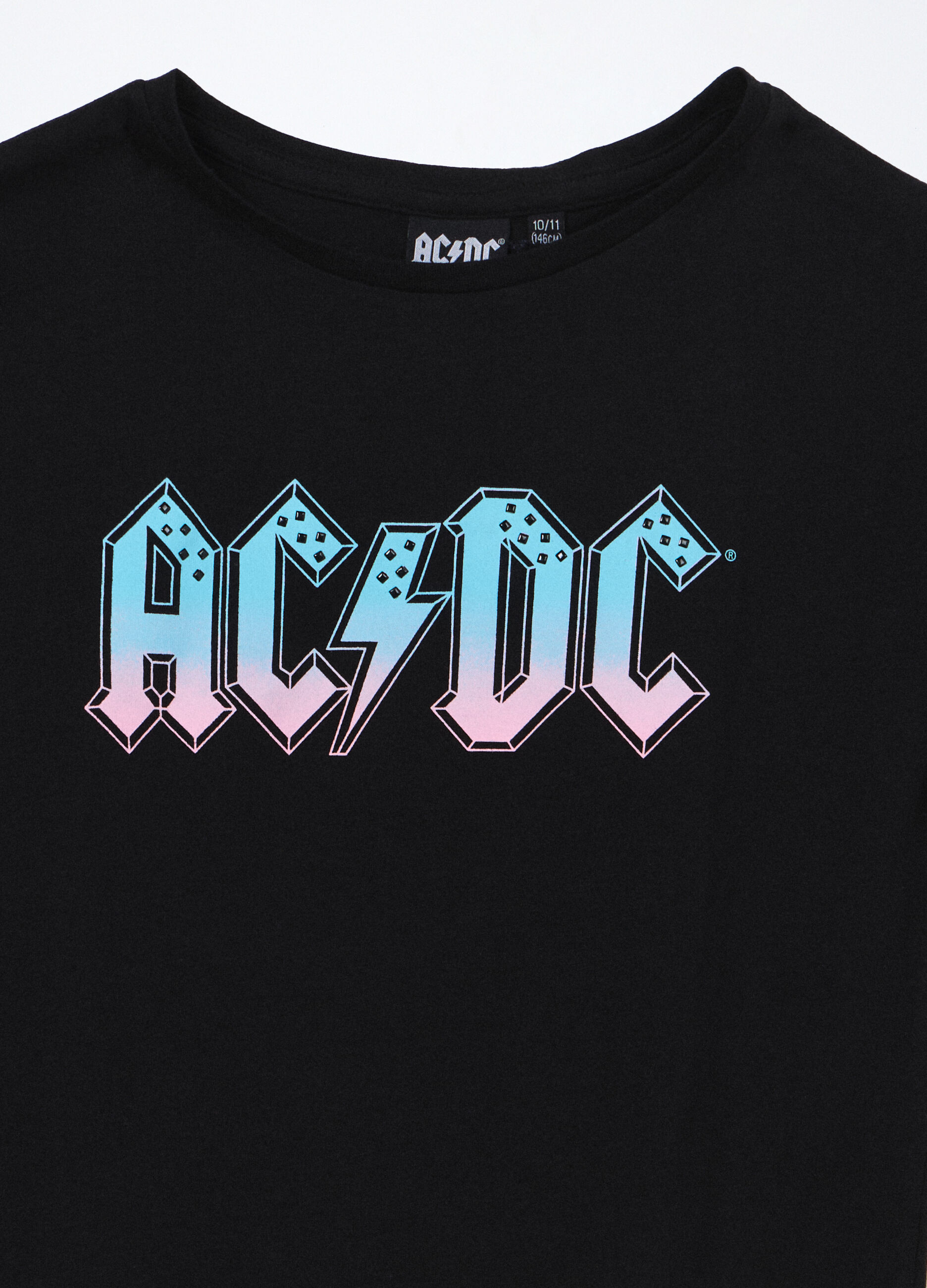 T-shirt AC/DC in jersey di puro cotone ragazza_2