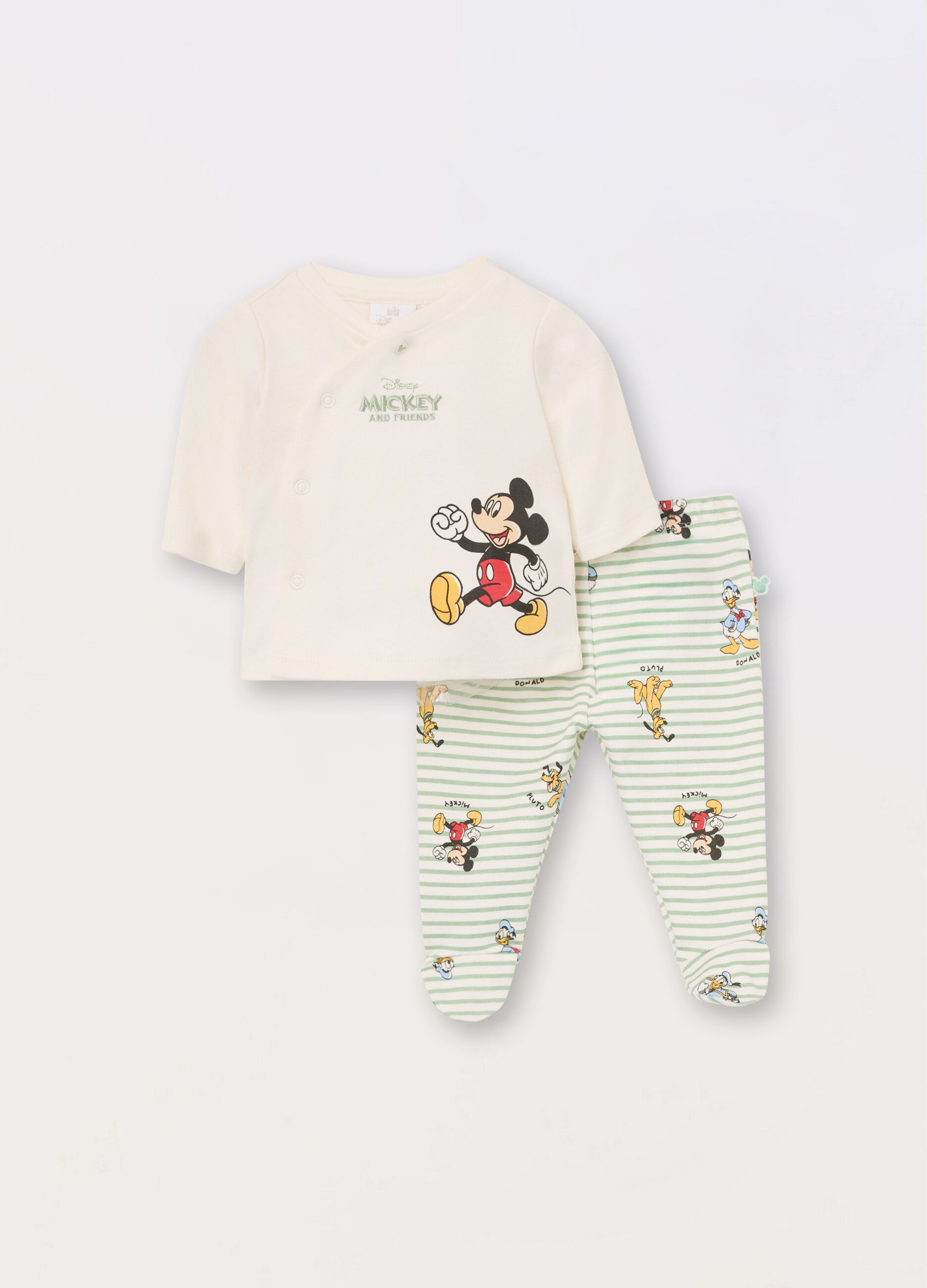 Set Disney in interlock di puro cotone neonato
