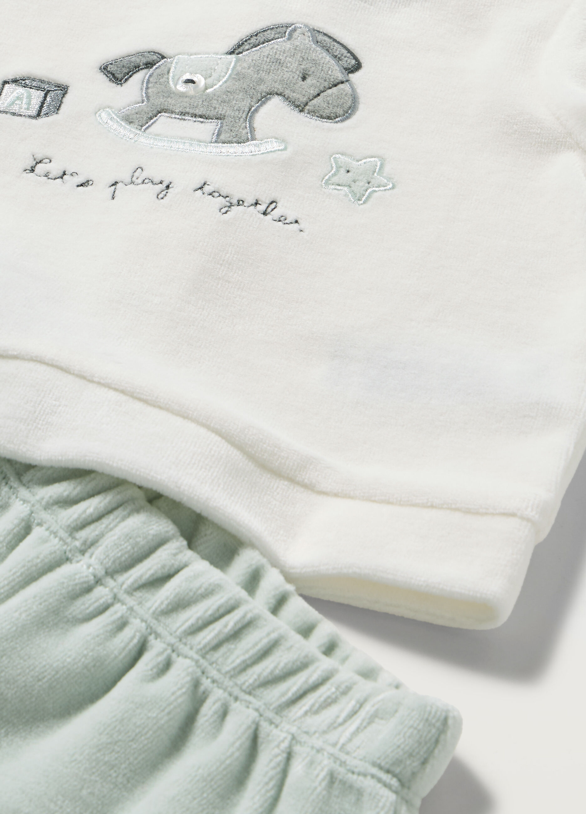 Set velour con ricami neonato_1