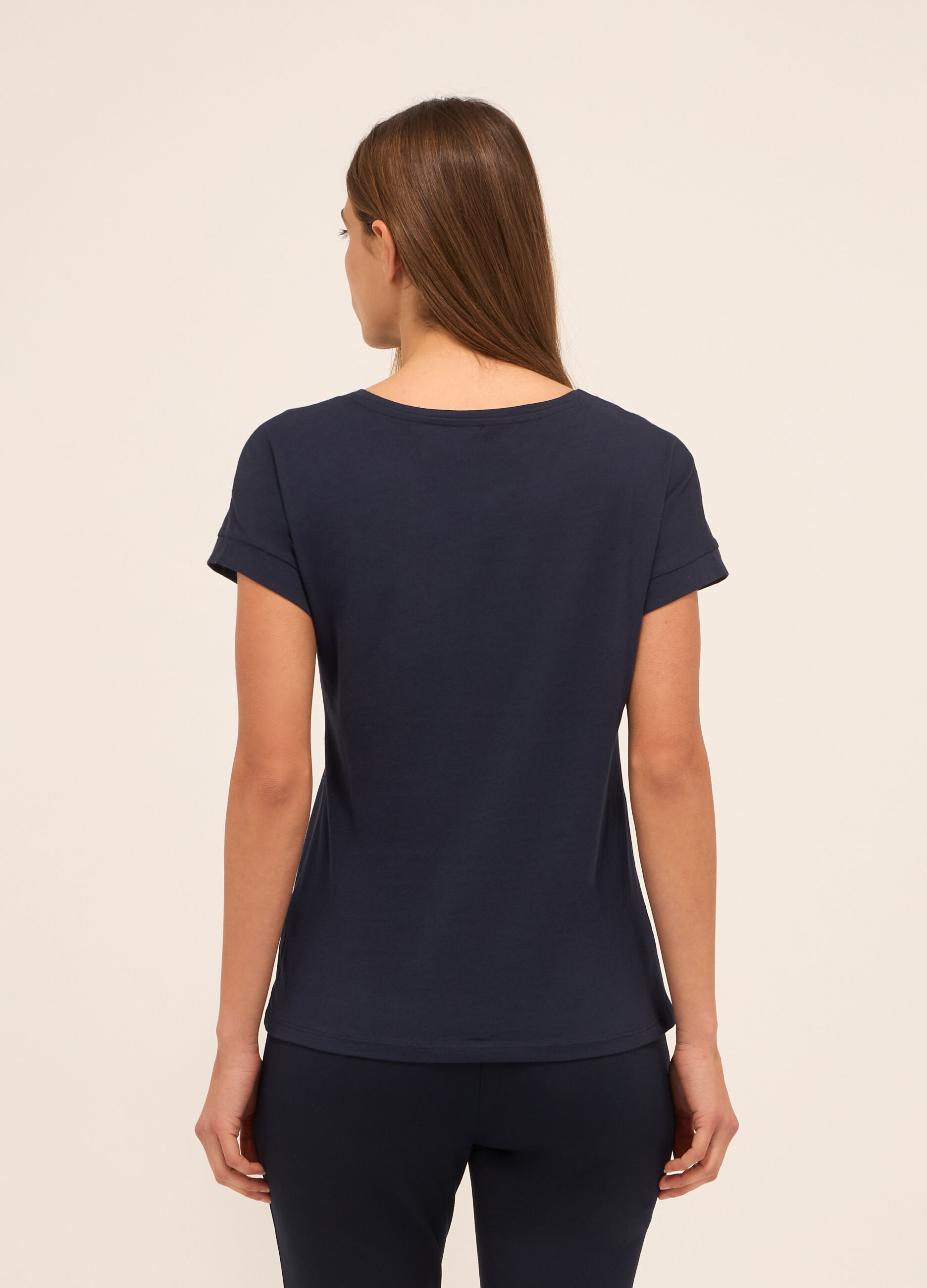 T-shirt in puro cotone donna_1