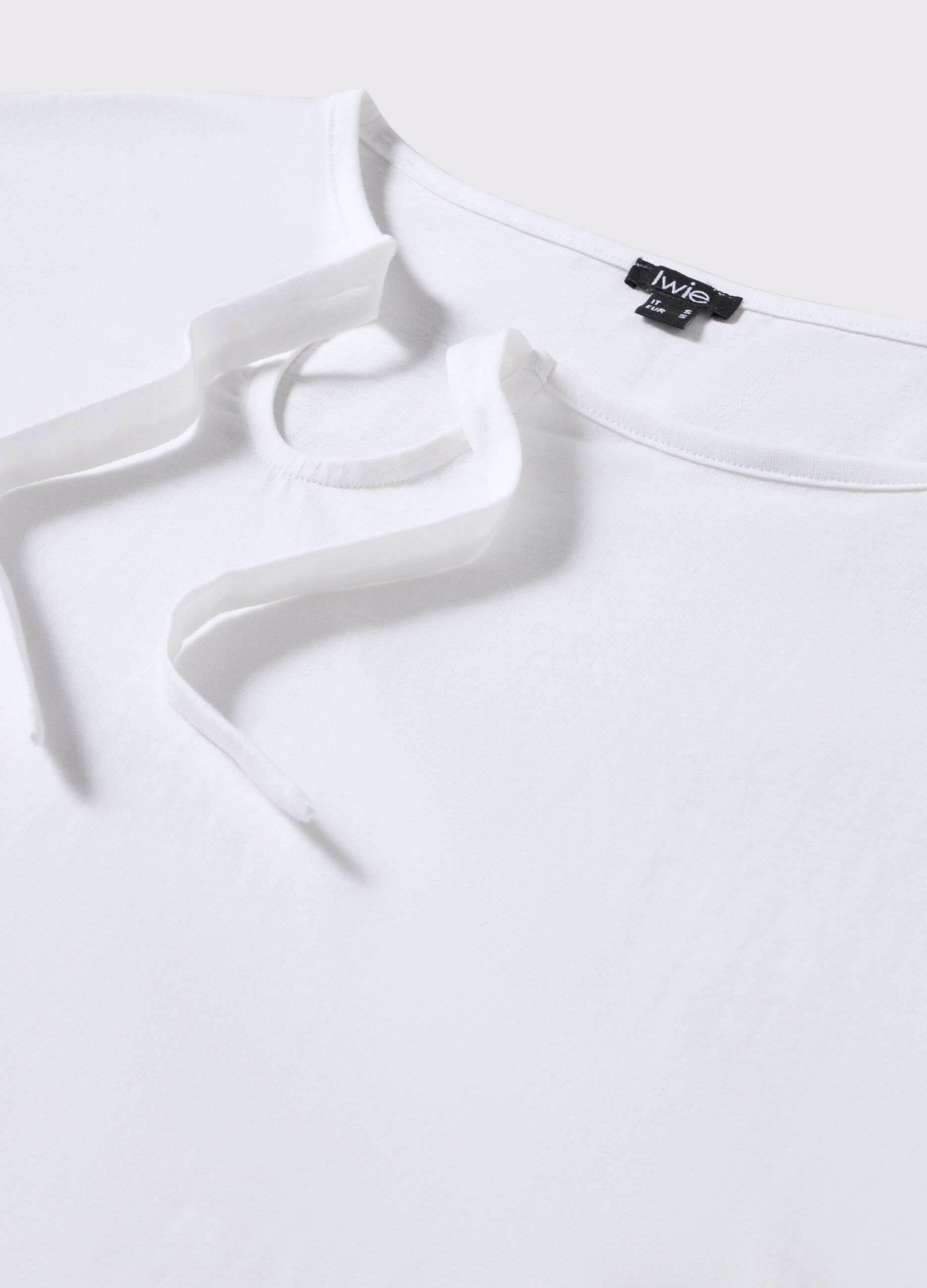 T-shirt in puro cotone con cut out donna_1