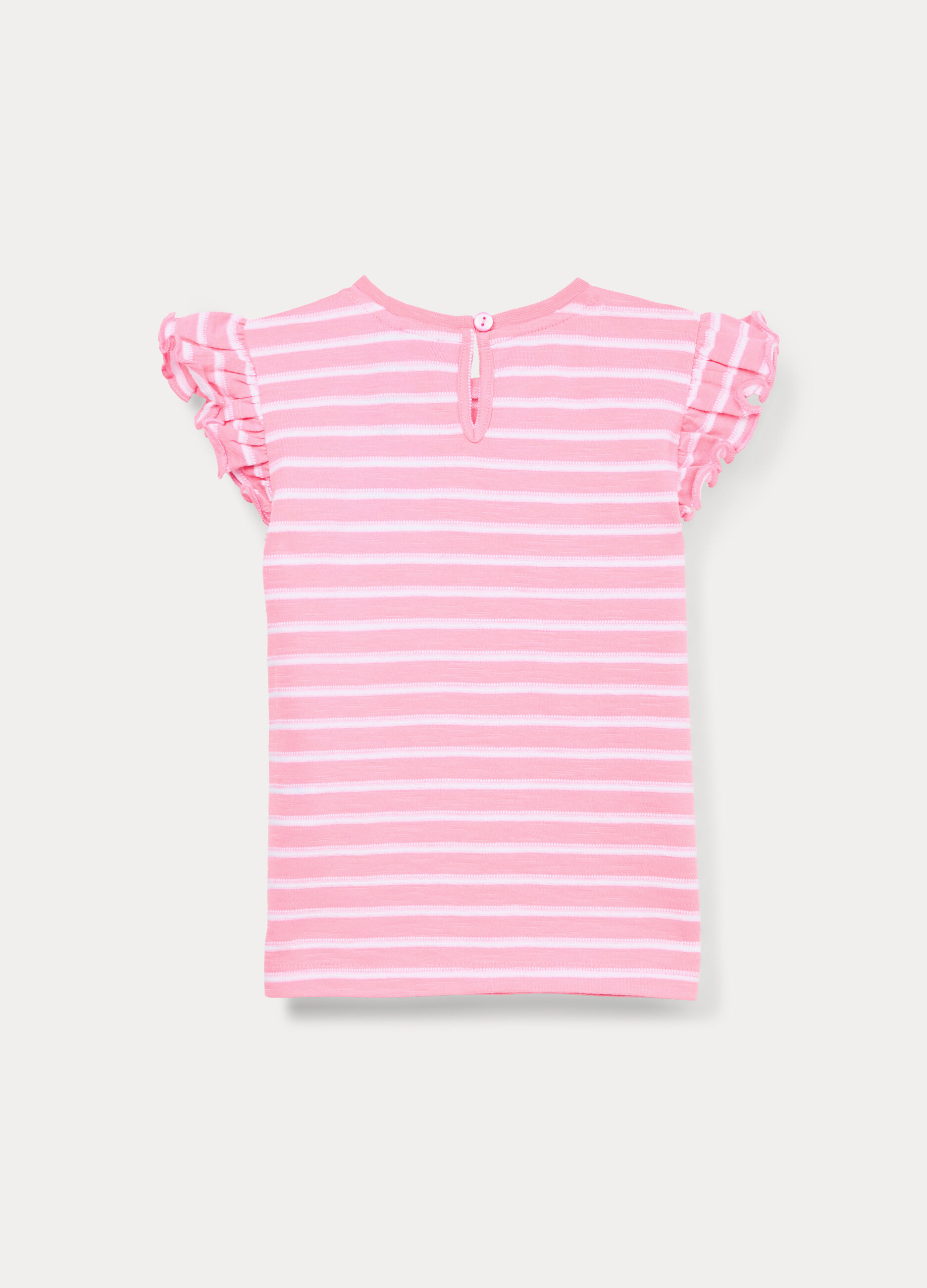 T-shirt in jersey slub di puro cotone bimba_1