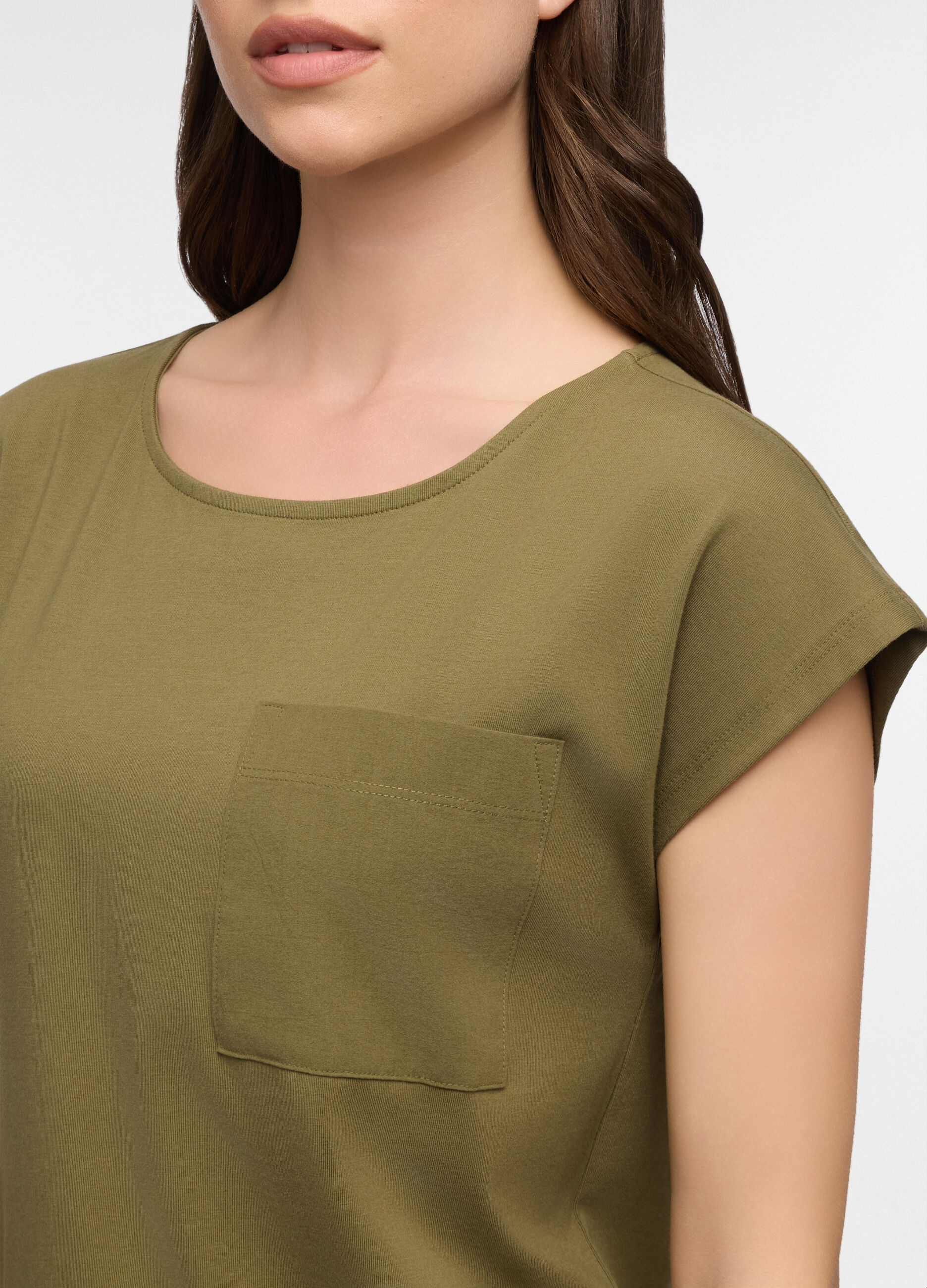 T-shirt girocollo stretch donna_2