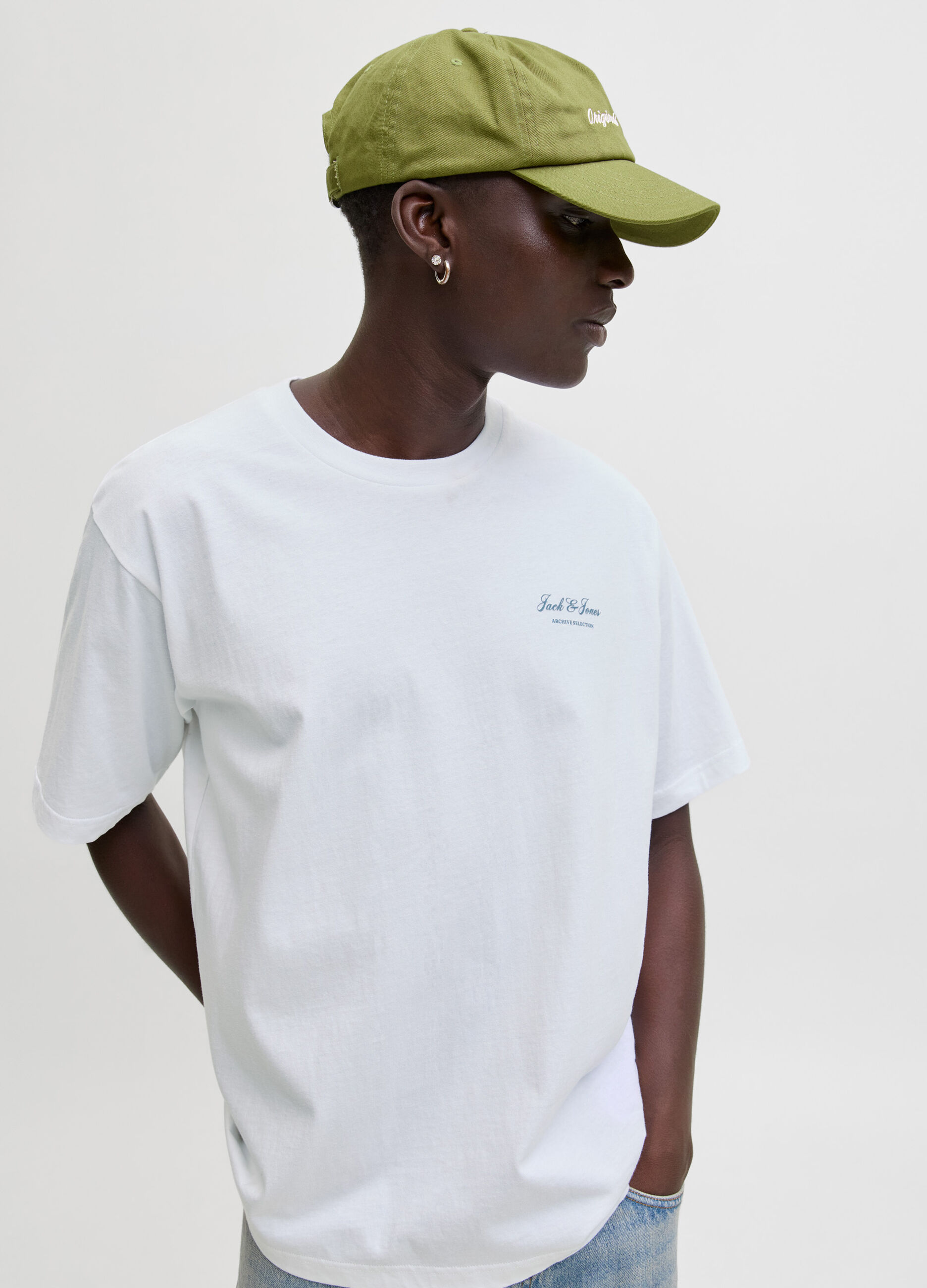 T-shirt loose fit con scritta uomo_3