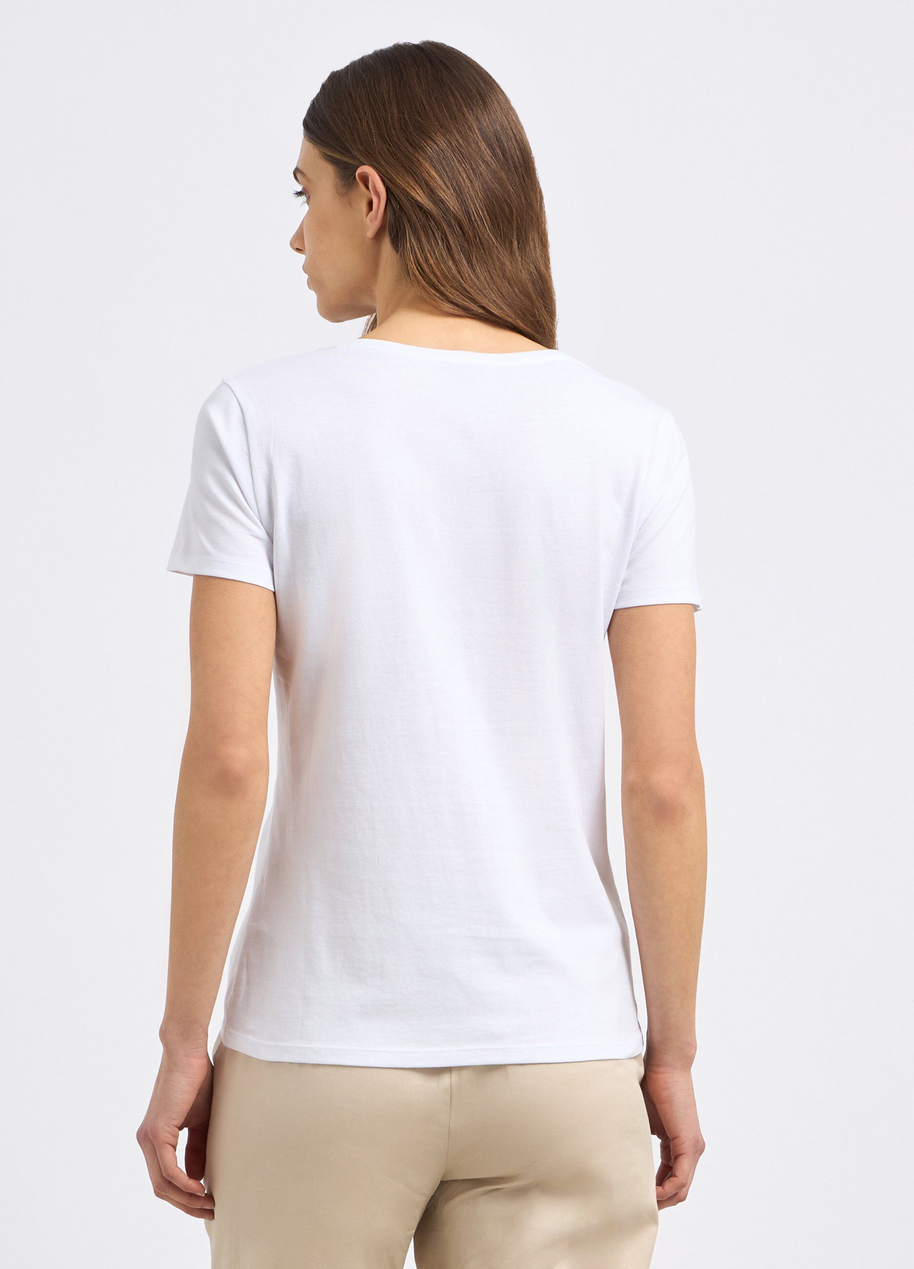 T-shirt in puro cotone con stampa donna_1