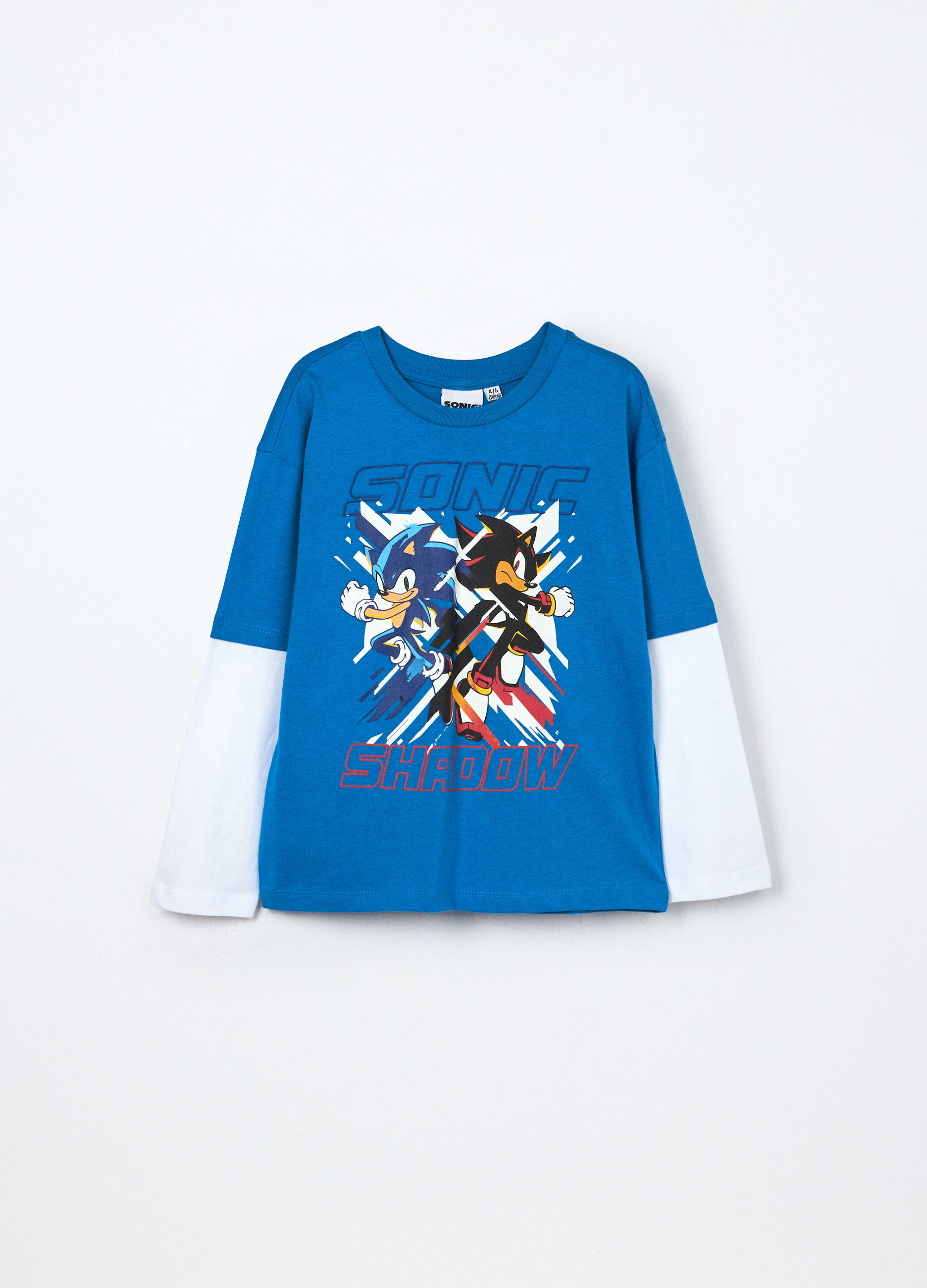 T-shirt Sonic in jersey di puro cotone bambino_0