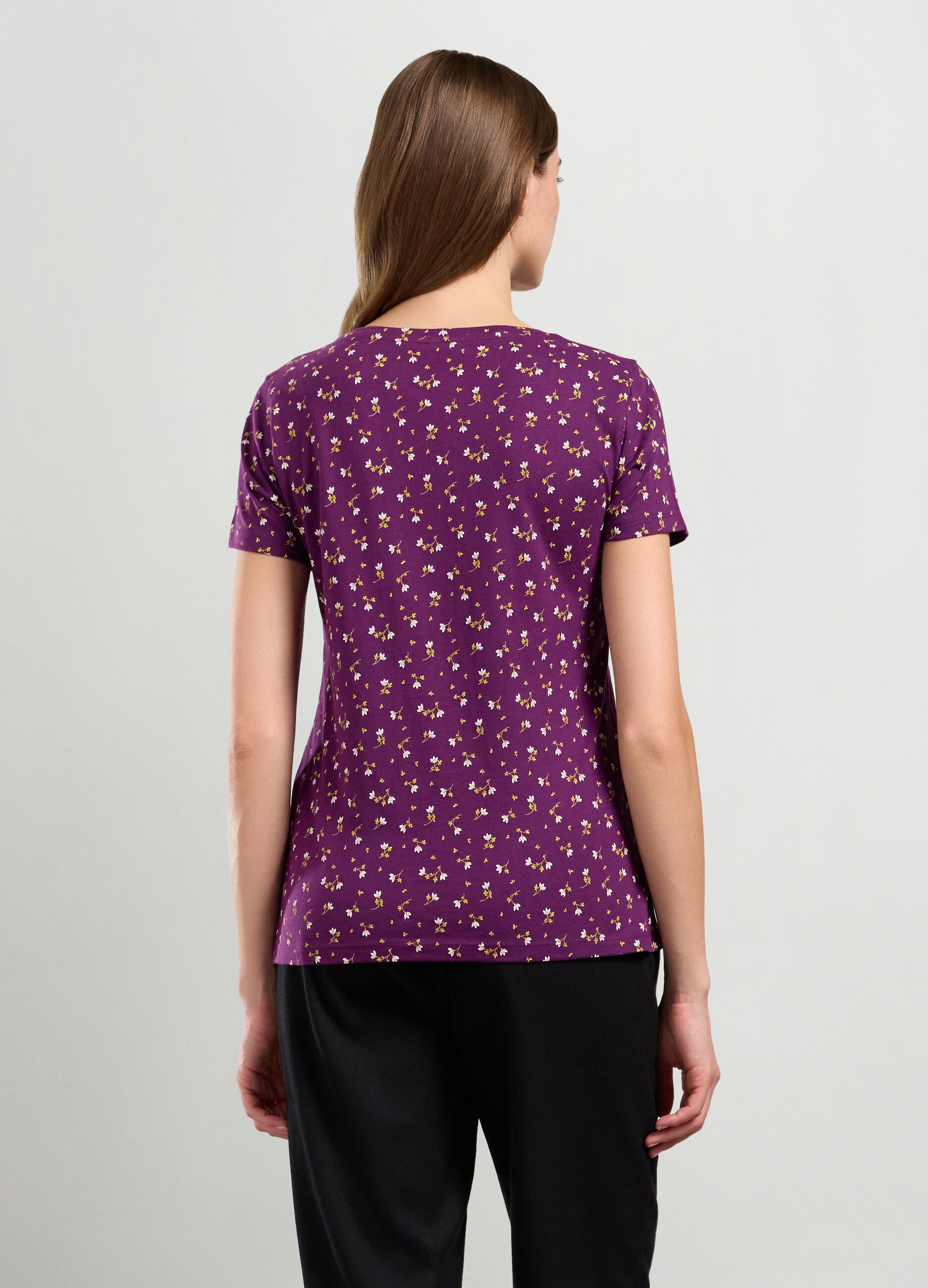 T-shirt in puro cotone con stampa donna_1