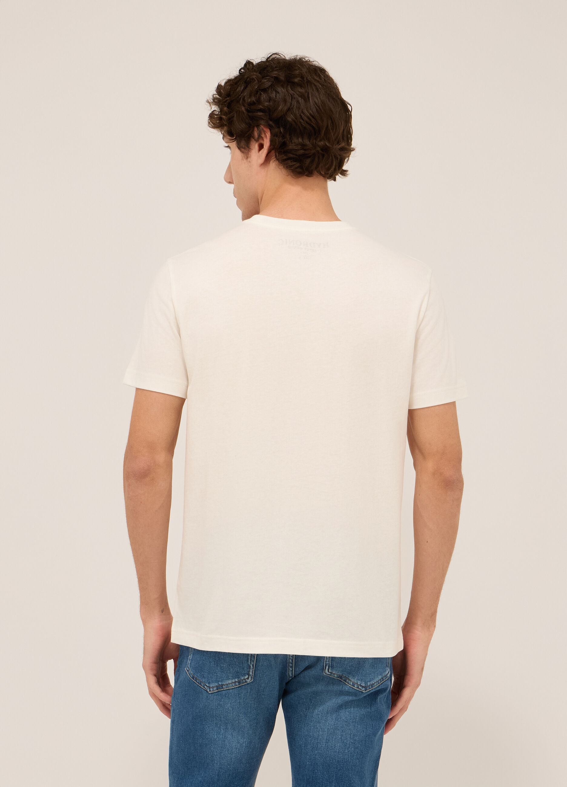 T-shirt in jersey di cotone con stampa uomo_1